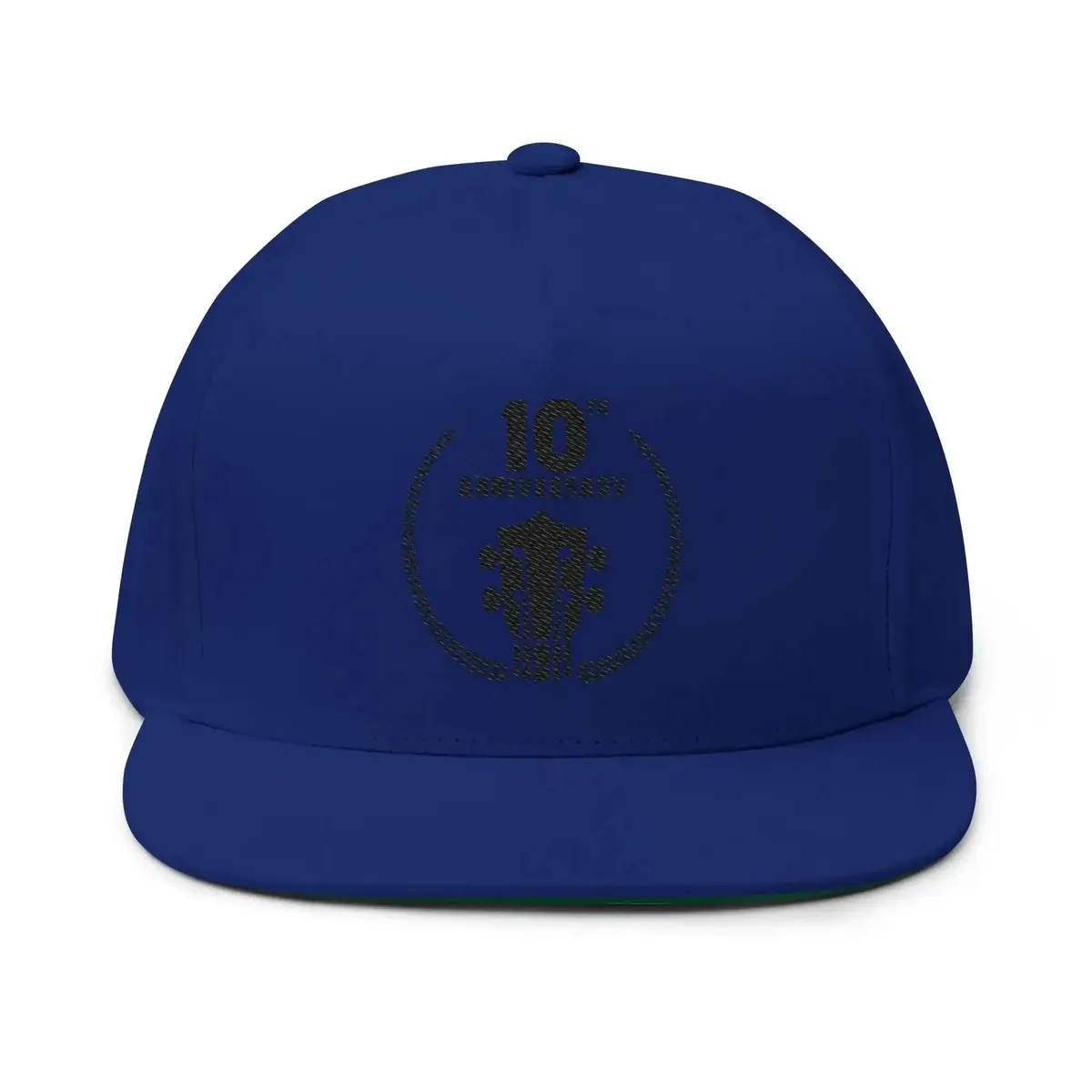 10th Anniversary Guitar Embroidered Flat Bill Cap - Image 2