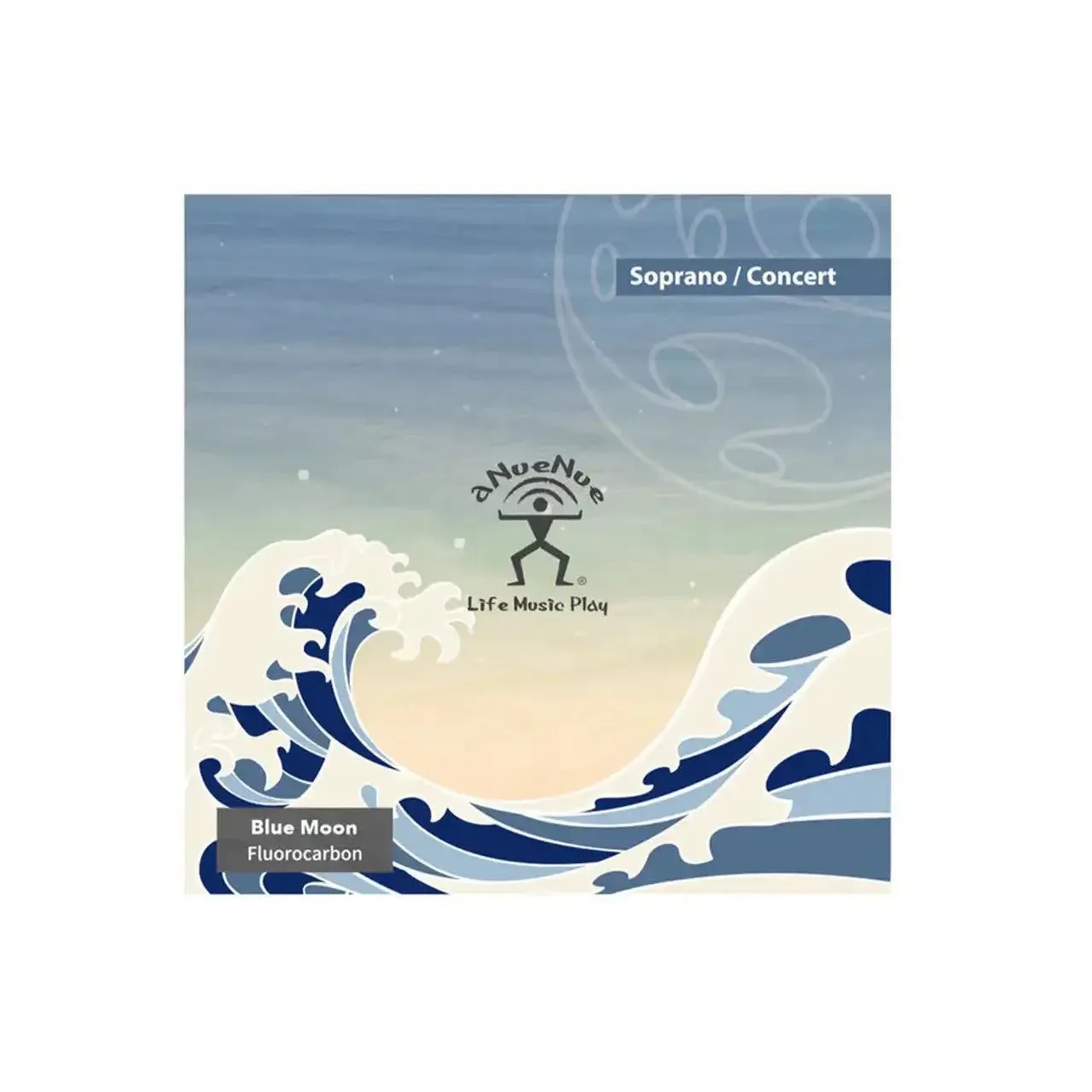 ANueNue BMSC Blue Moon Fluorocarbon Soprano & Concert Ukulele Strings (G-C-E-A Tuning) - HIGH G