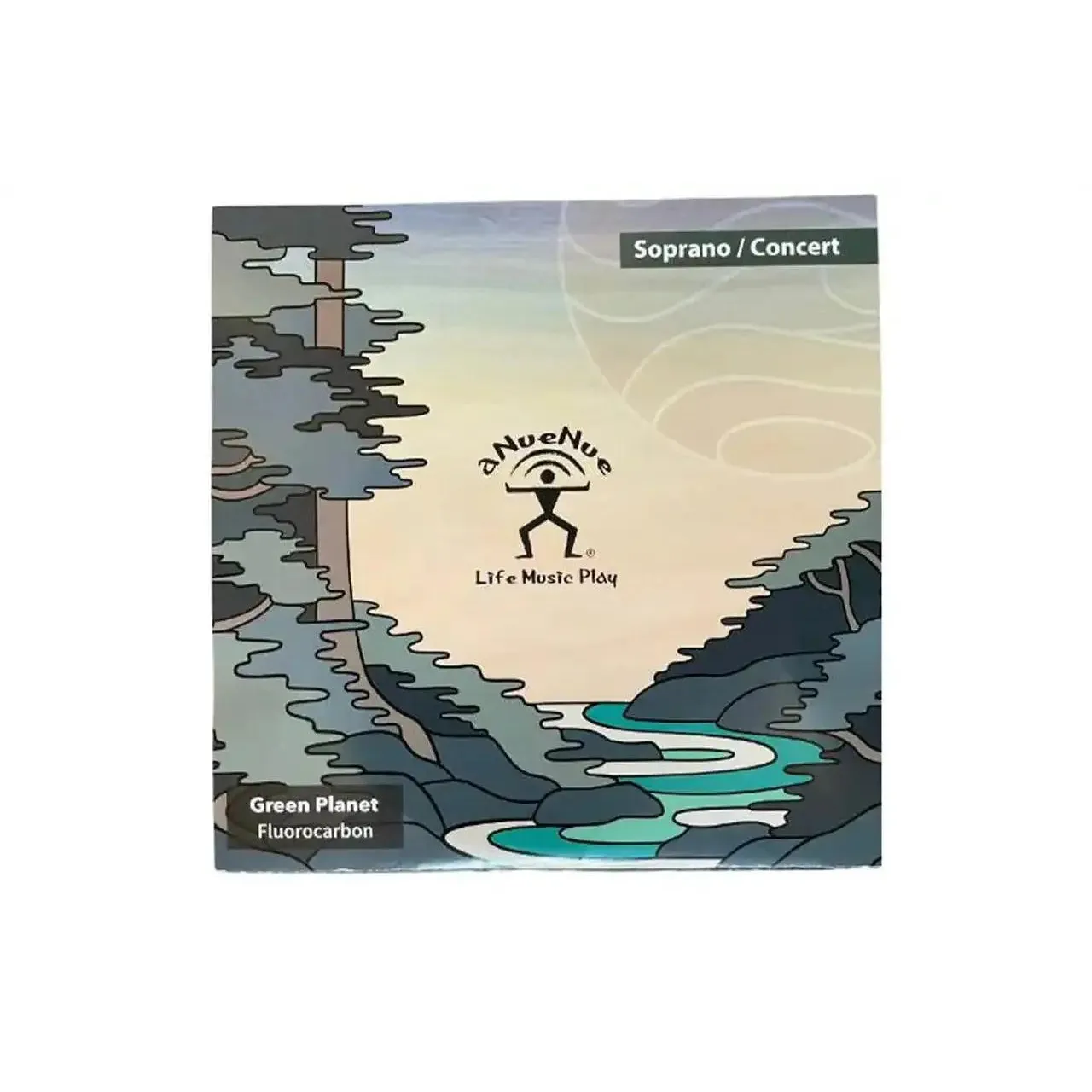 ANueNue GPSC Green Planet Fluorocarbon Soprano & Concert Ukulele Strings (G-C-E-A Tuning) - HIGH G