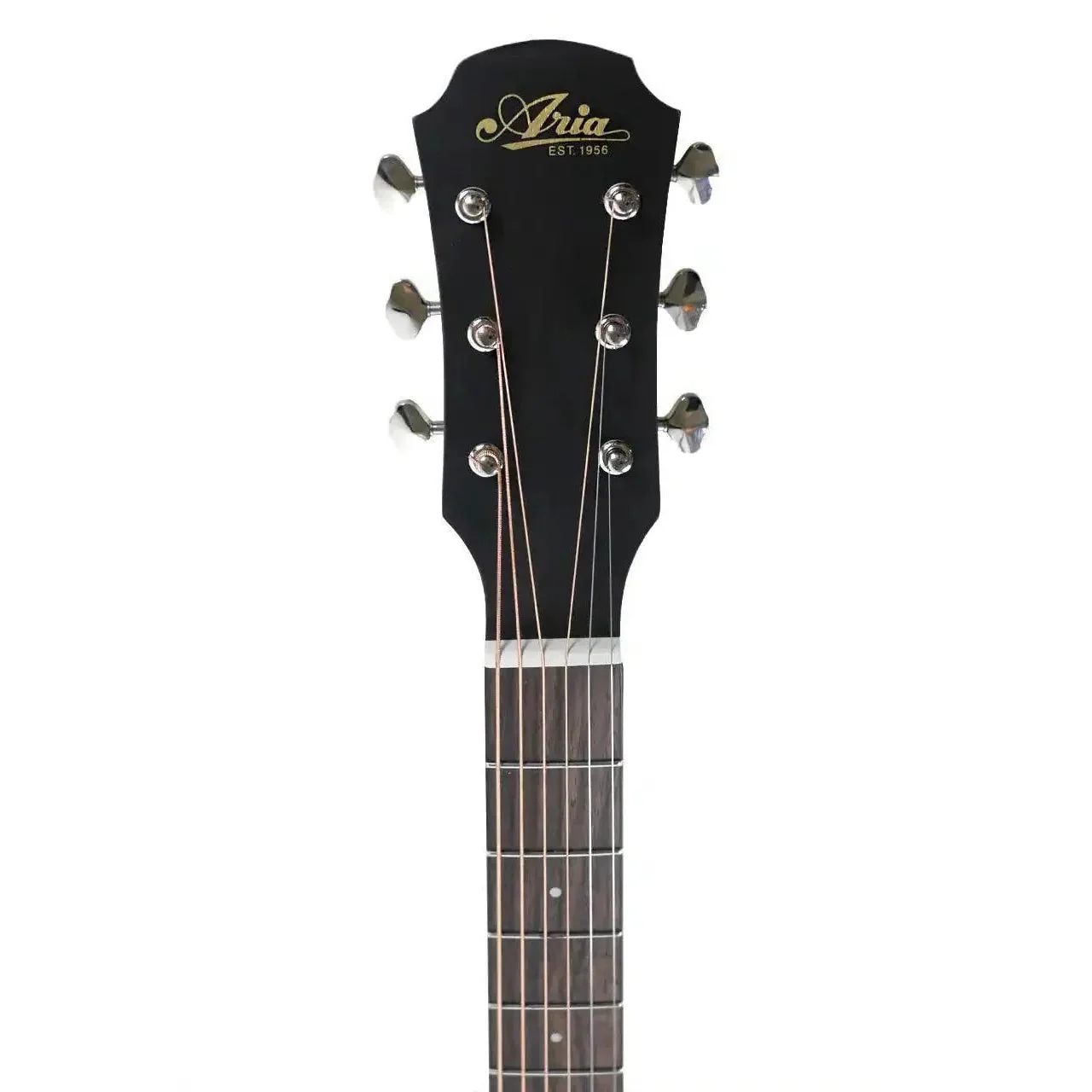 Aria 131UP-STBK Urban Player Stained Black Acoustic Parlor Guitar - Image 5