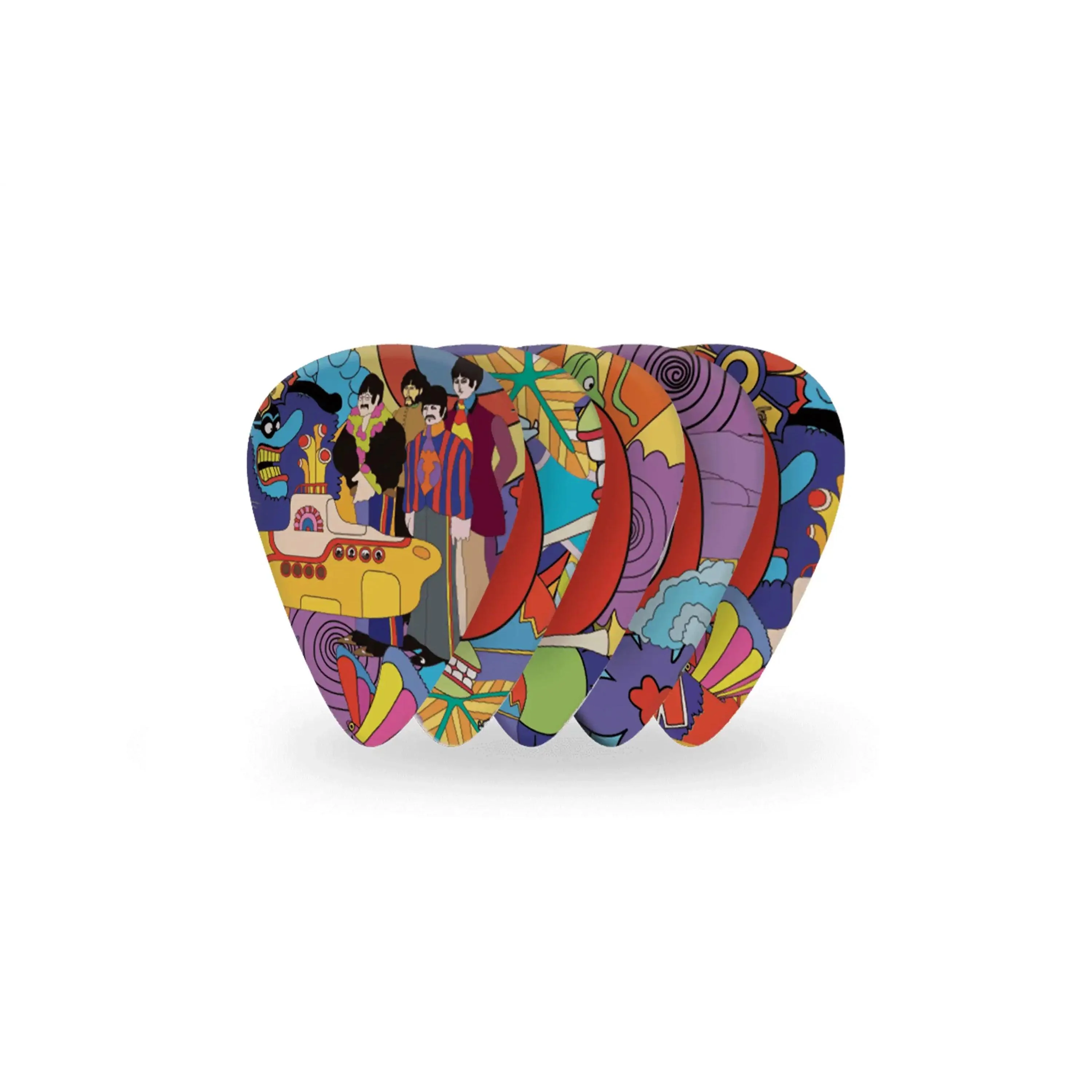D'Addario Beatles Yellow Submarine Picks Light .50mm - 10 Pack - Image 3