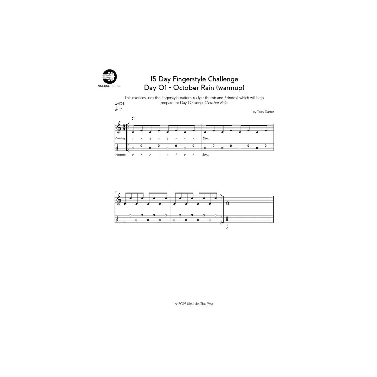 Beginning Fingerstyle Songbook Course - Uke Like The Pros - Image 3