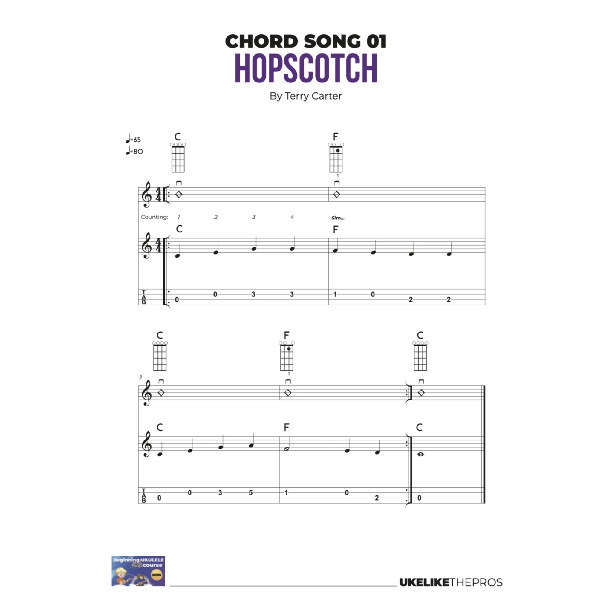 Beginning Ukulele Kids Course Songbook - Uke Like The Pros - Image 4
