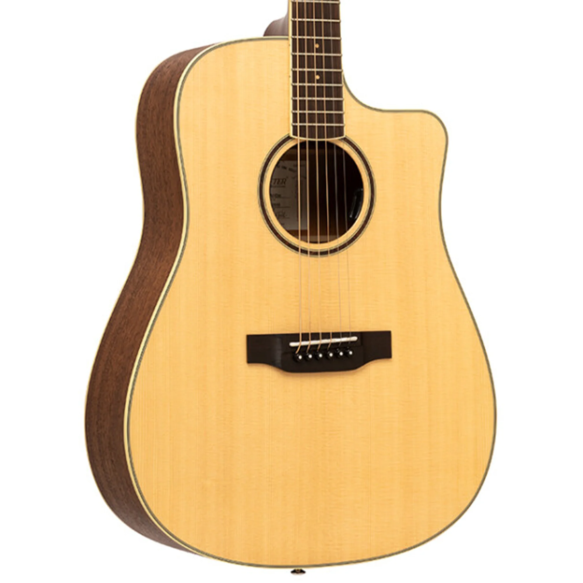 Crafter ES-MAHO DCE NAT ES Series Cutaway Dreadnought Acoustic-Electric Guitar - Natural