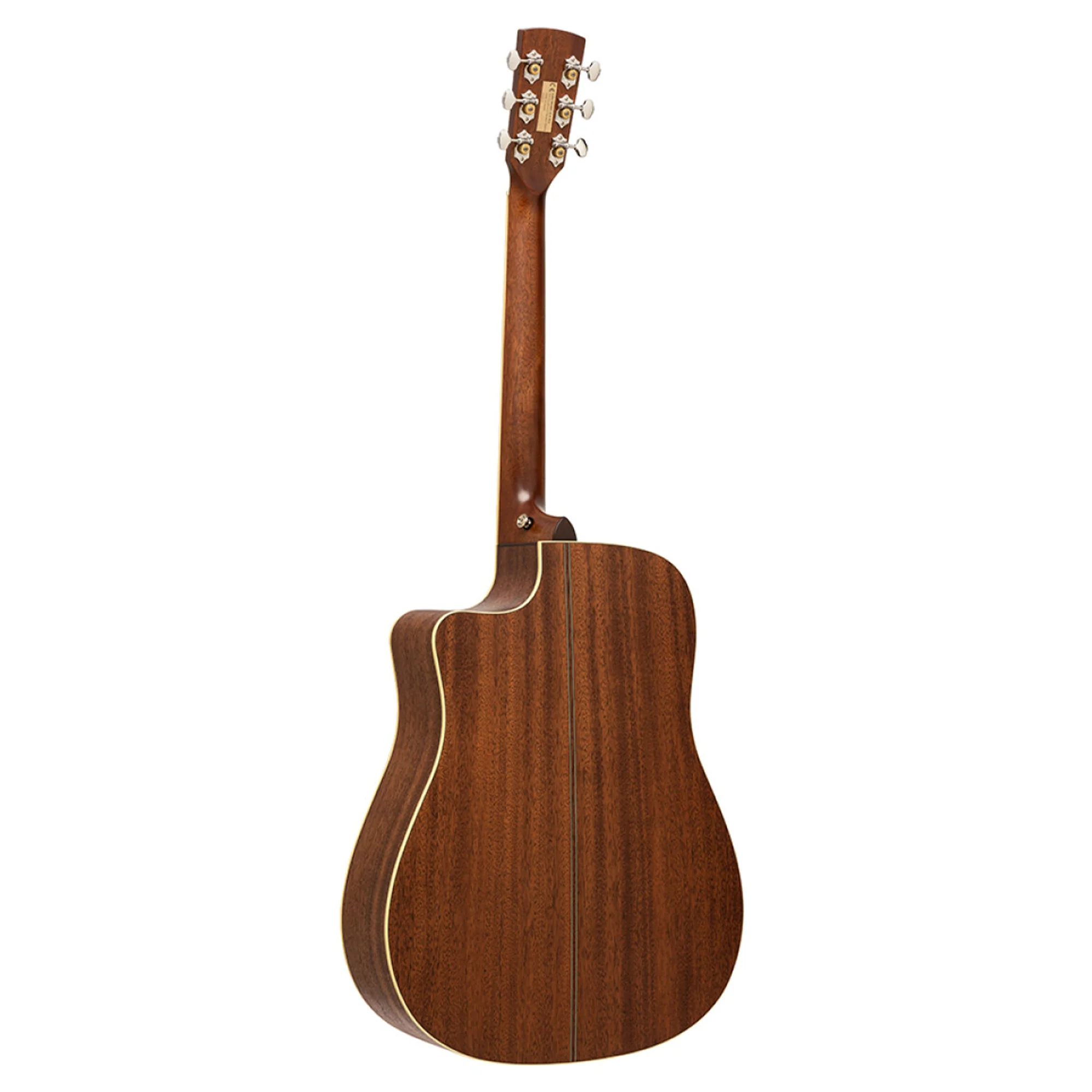 Crafter ES-MAHO DCE NAT ES Series Cutaway Dreadnought Acoustic-Electric Guitar - Natural - Image 4