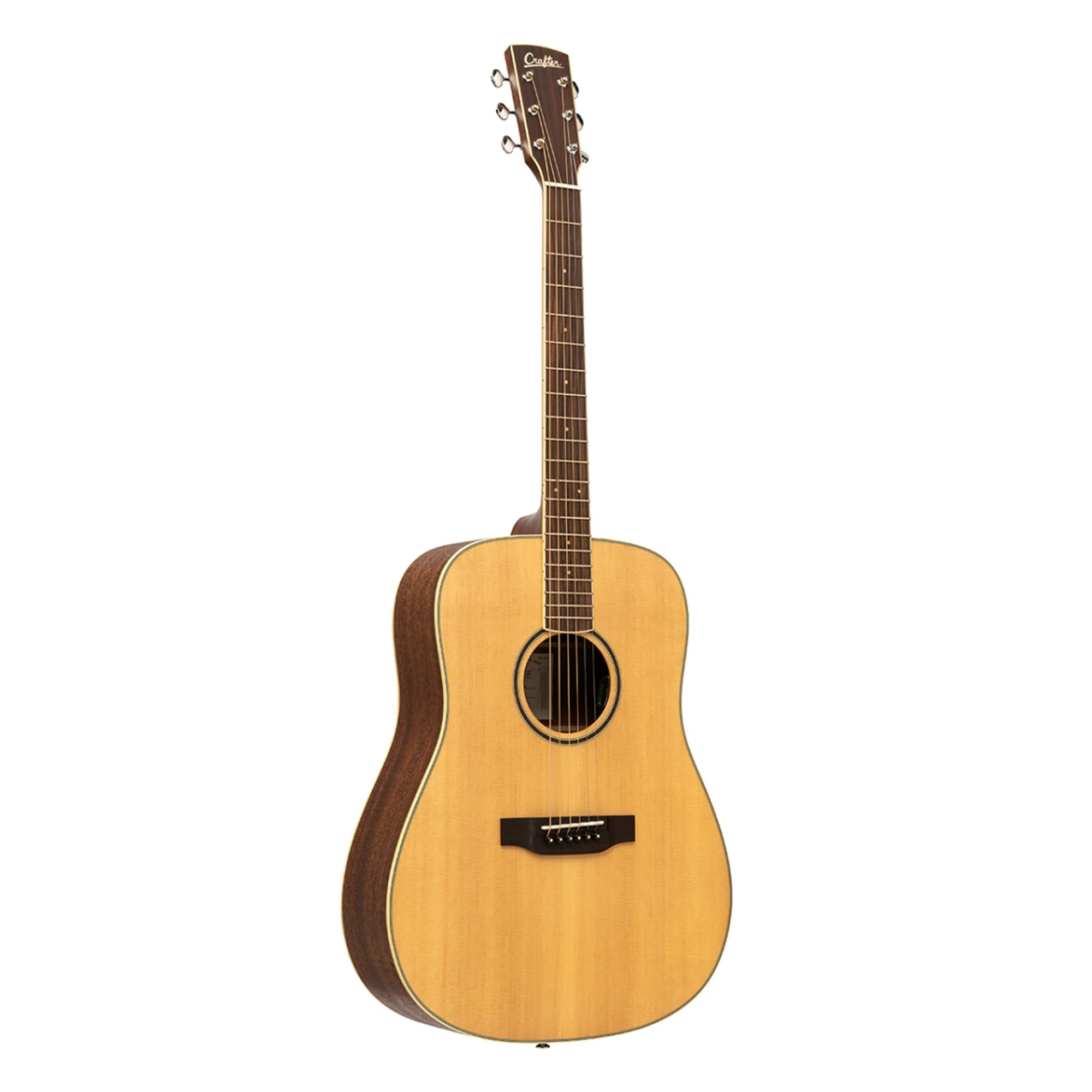 Crafter ES-MAHO DE NAT ES Series Dreadnought Acoustic-Electric Guitar - Natural - Image 3