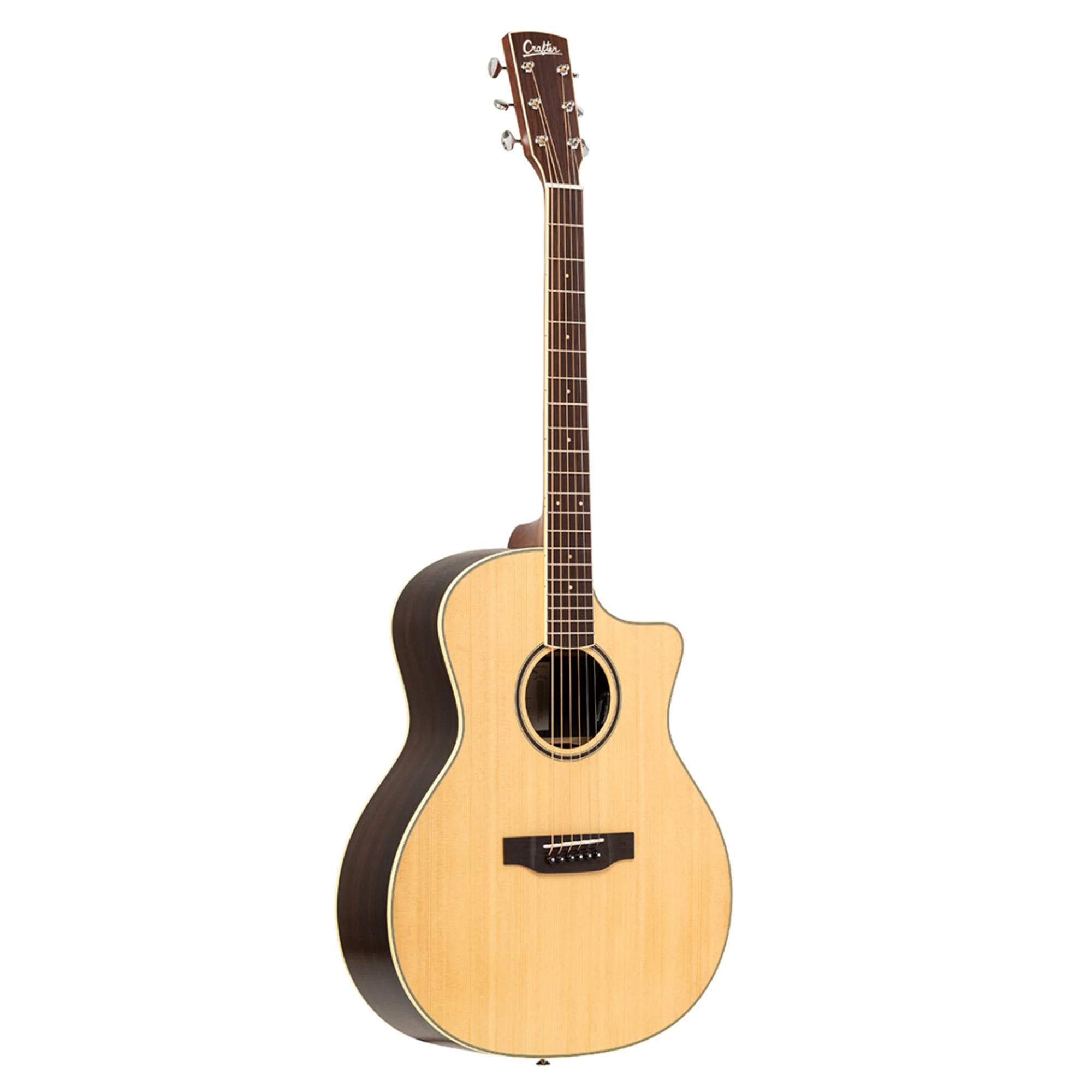Crafter ES-ROSE GCE NAT ES Series Cutaway Grand Auditorium Acoustic-Electric Guitar - Natural - Image 3