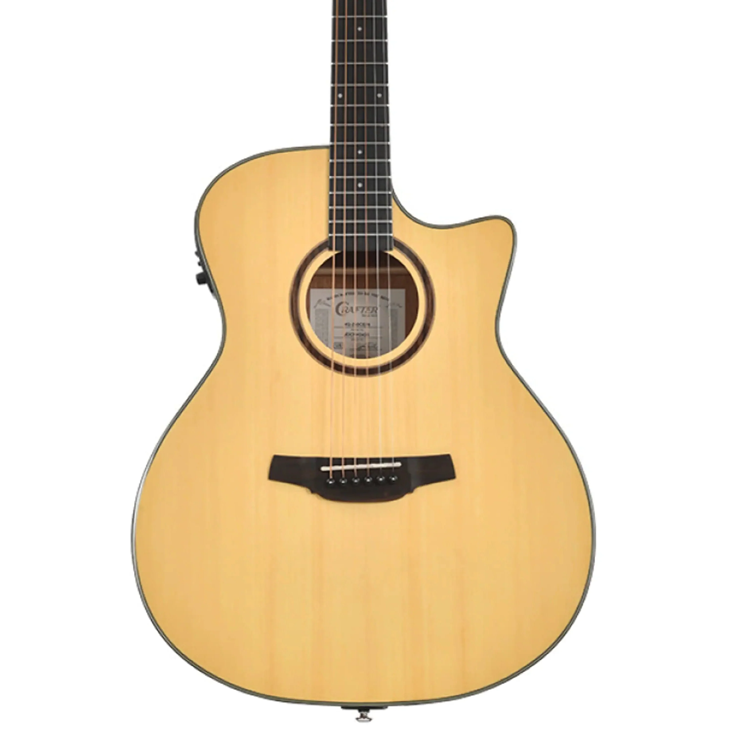 Crafter HG250-CE-N Silver Series 250 Cutaway Grand Auditorium Acoustic-Electric Guitar