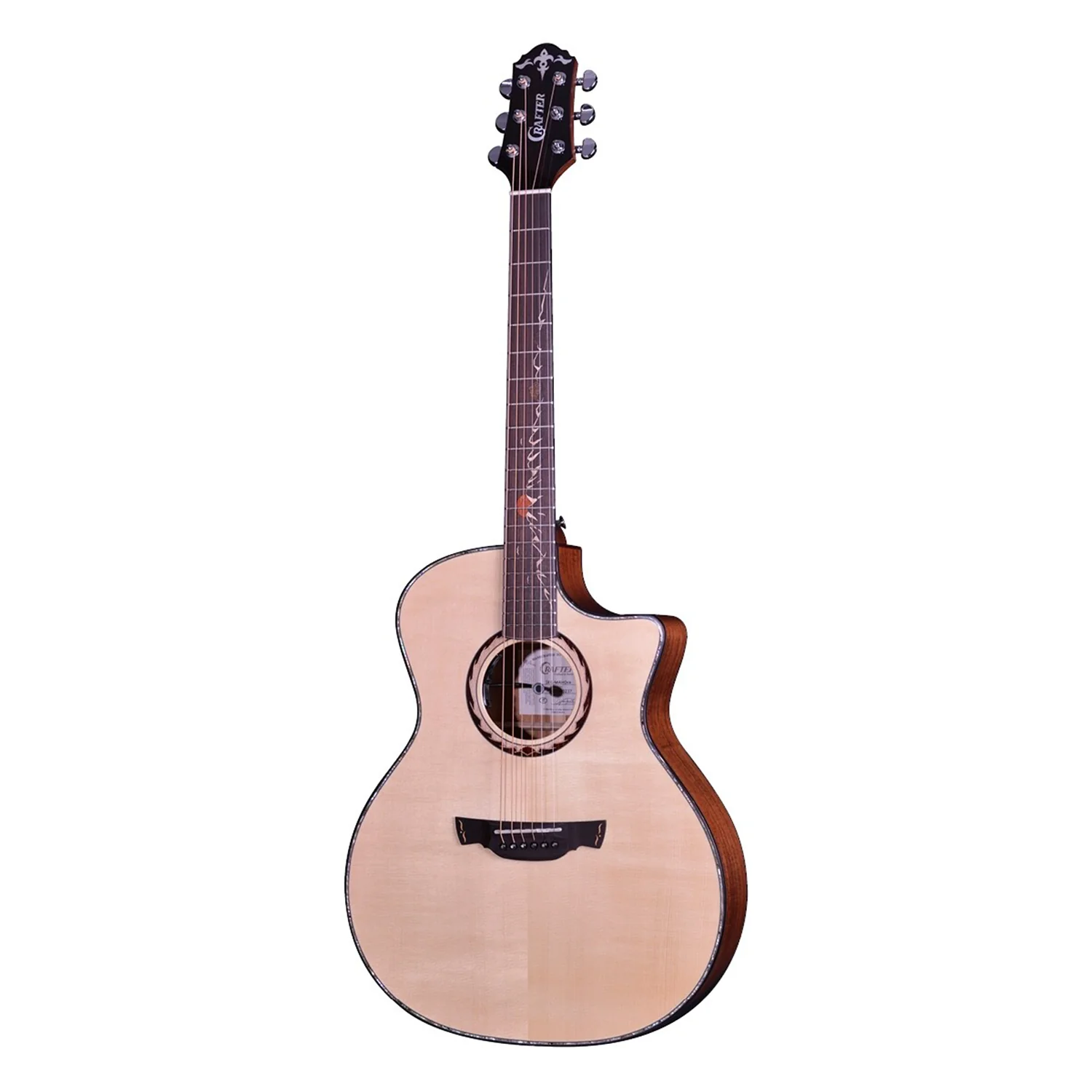 Crafter SR G-MAHO CE Anniversary Series Cutaway Grand Auditorium Acoustic-Electric Guitar - Image 3