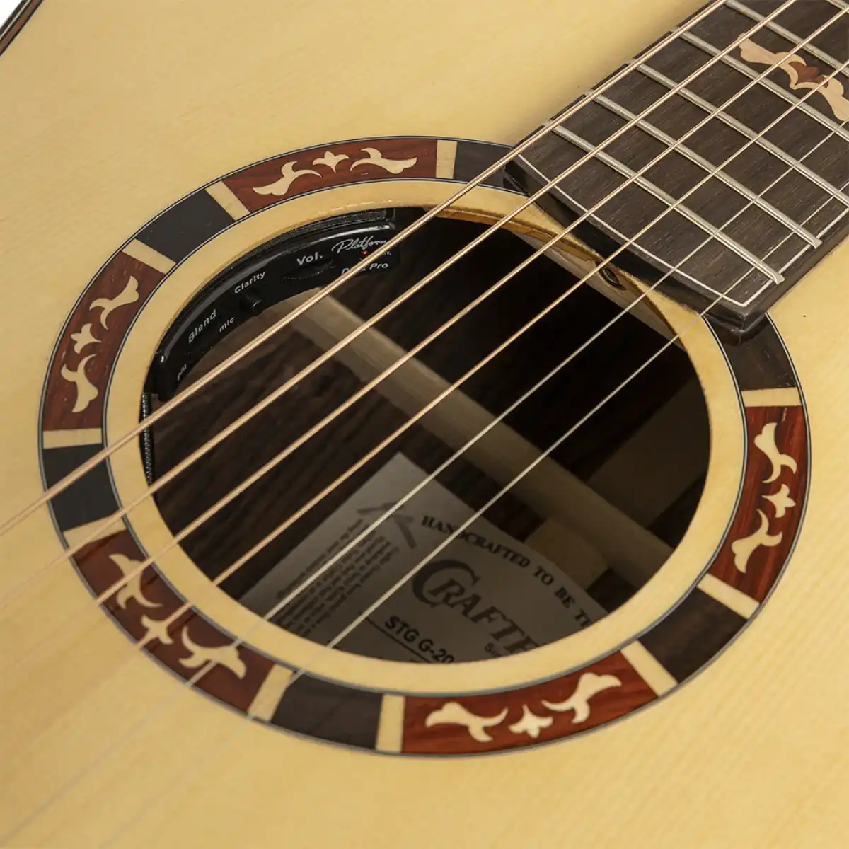 Crafter STG D20CE PRO Stage Series 20 Cutaway Dreadnought Acoustic-Electric Guitar - Image 6