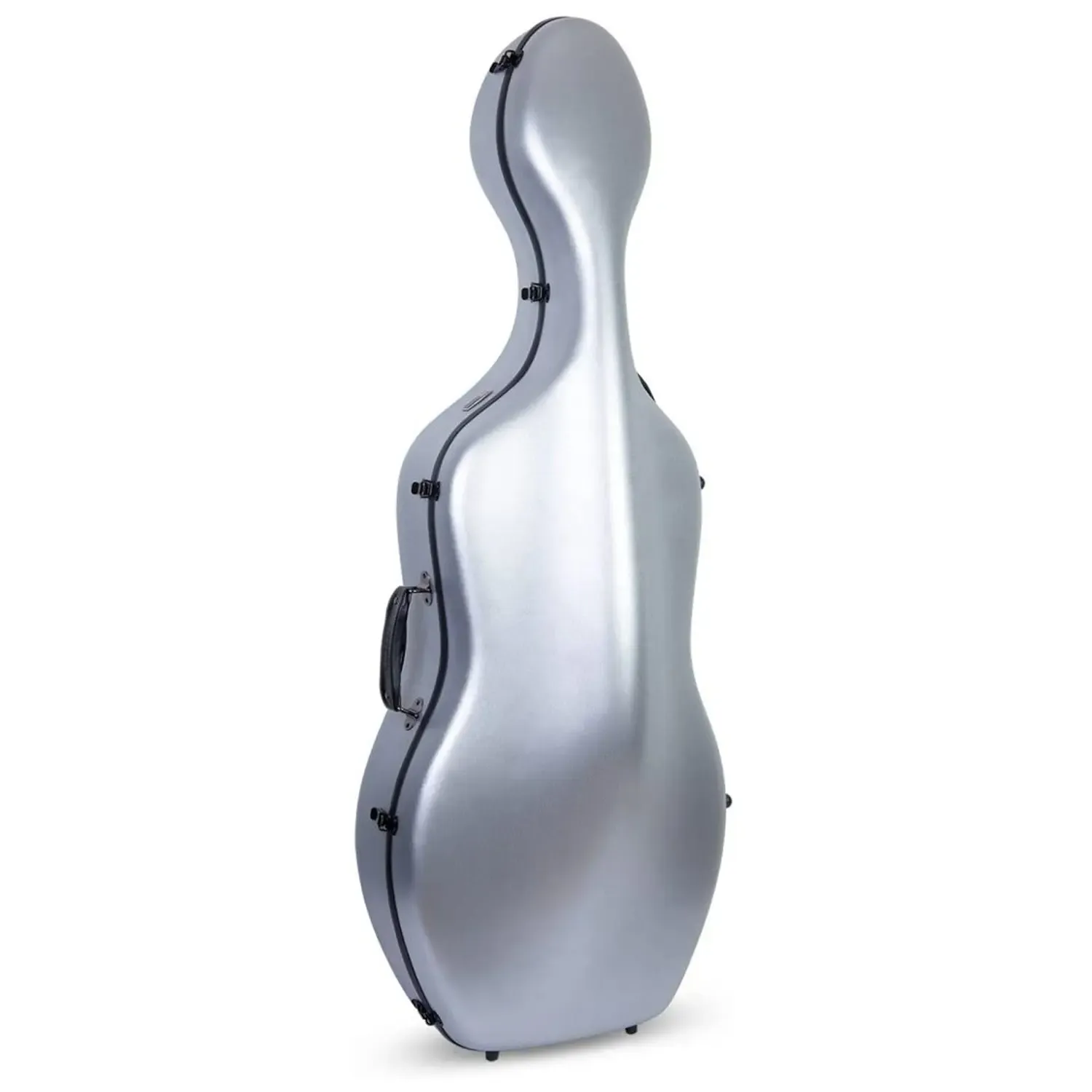 Crossrock CRF1020CEFHT Polycarbonate 4/4 Cello Case - Silver