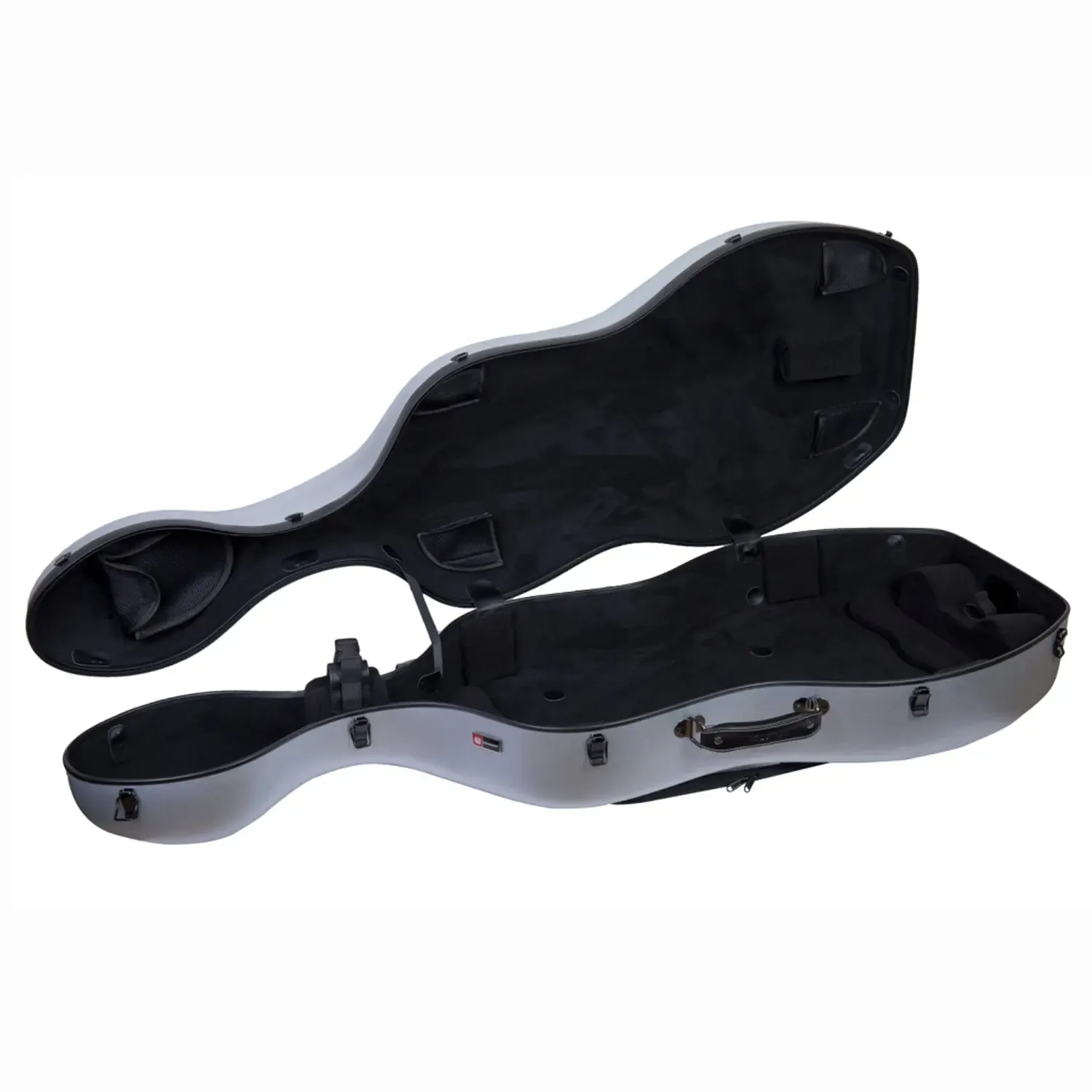 Crossrock CRF1020CEFHT Polycarbonate 4/4 Cello Case - Silver - Image 3