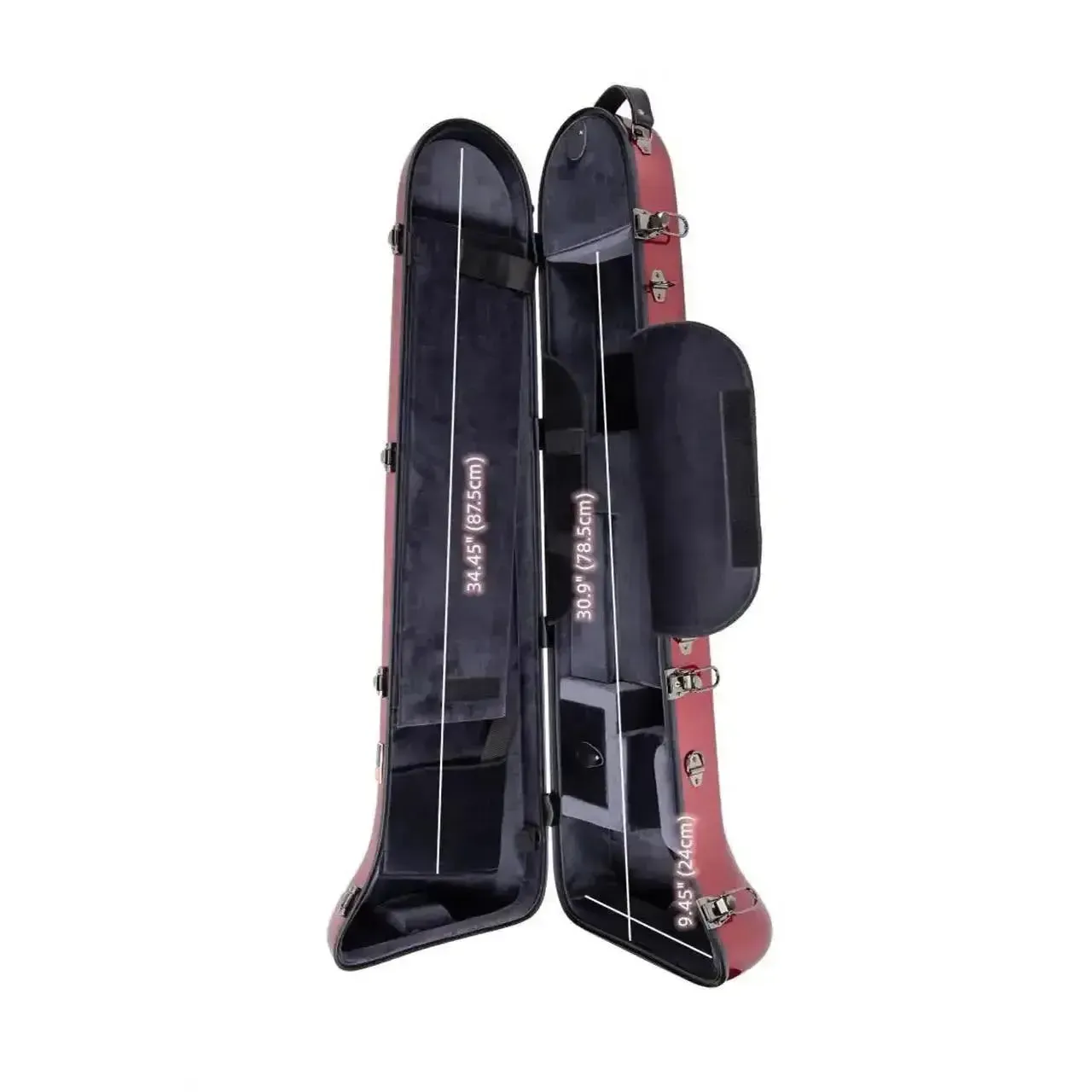 Crossrock CRF1020TB-RD Fiberglass Tenor Trombone Case - Red - Image 3