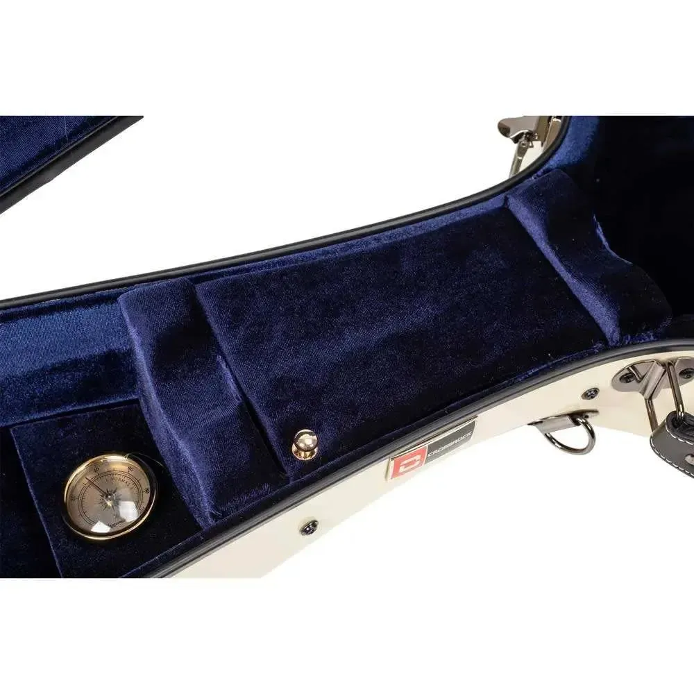 Crossrock CRF2020-00012IV Acoustic Guitar Fiberglass Case for 000 Style - Ivory - Image 5