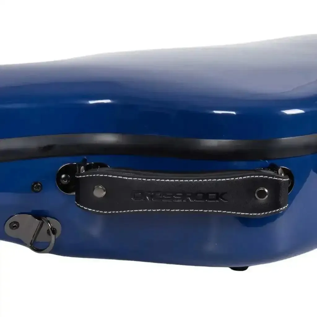 Crossrock CRF2020-00012NVBL Acoustic Guitar Fiberglass Case for Martin 000 Style - Navy Blue - SALE - Image 4