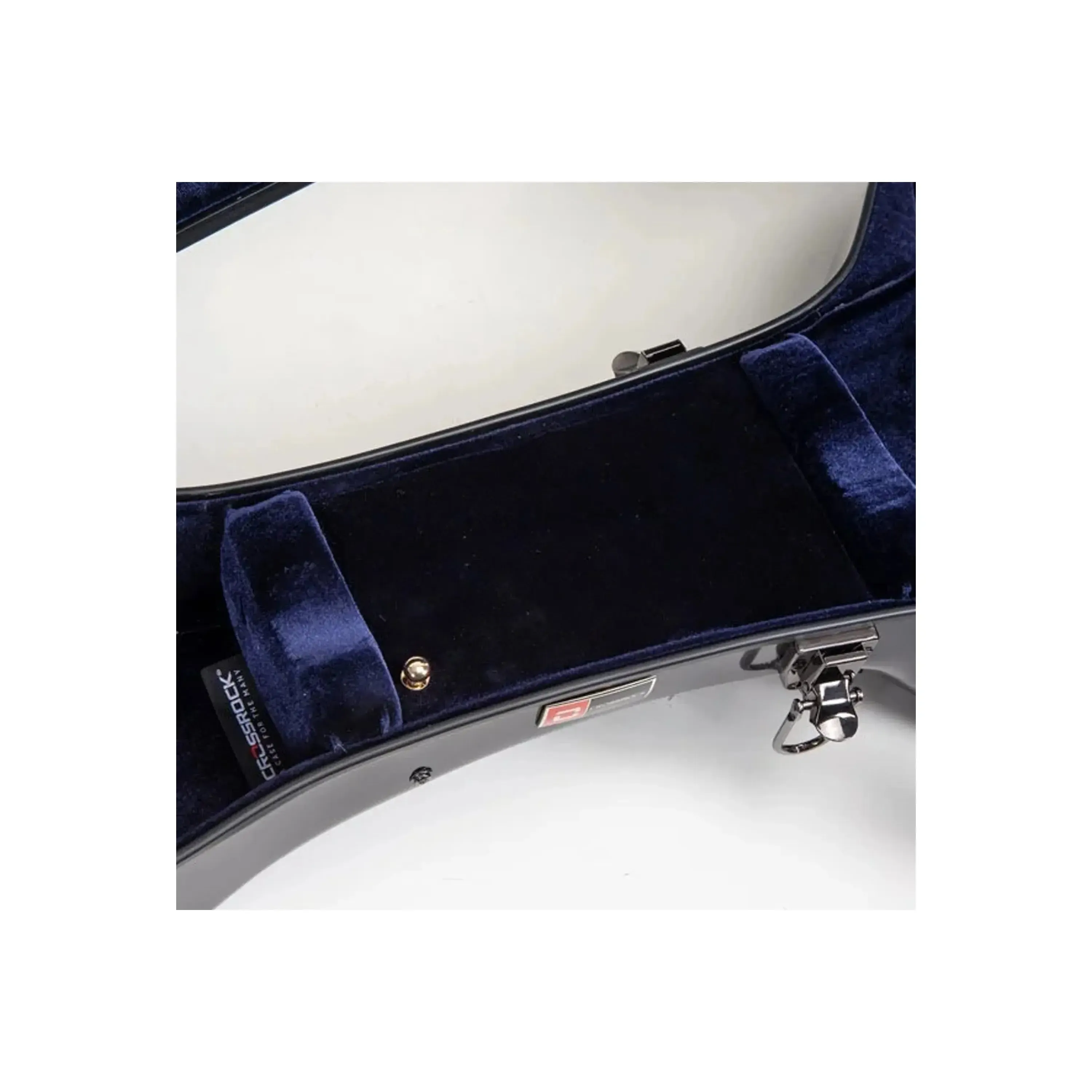 Crossrock CRF2020JA16 Fiberglass ES-125 Archtop Guitar Case - Black - Image 5