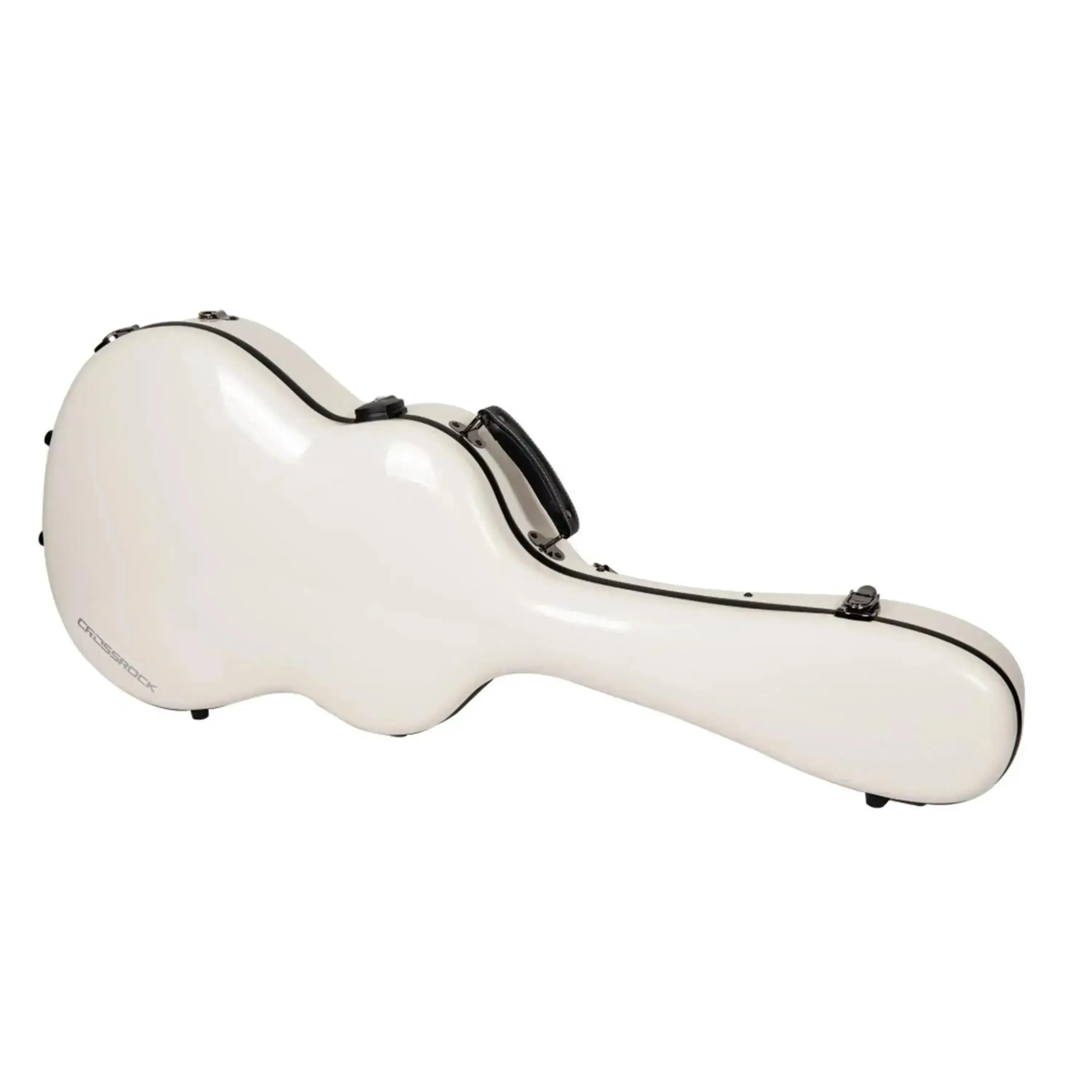 Crossrock CRF2021C Classical Full Size Fiberglass Guitar Case - Milk White