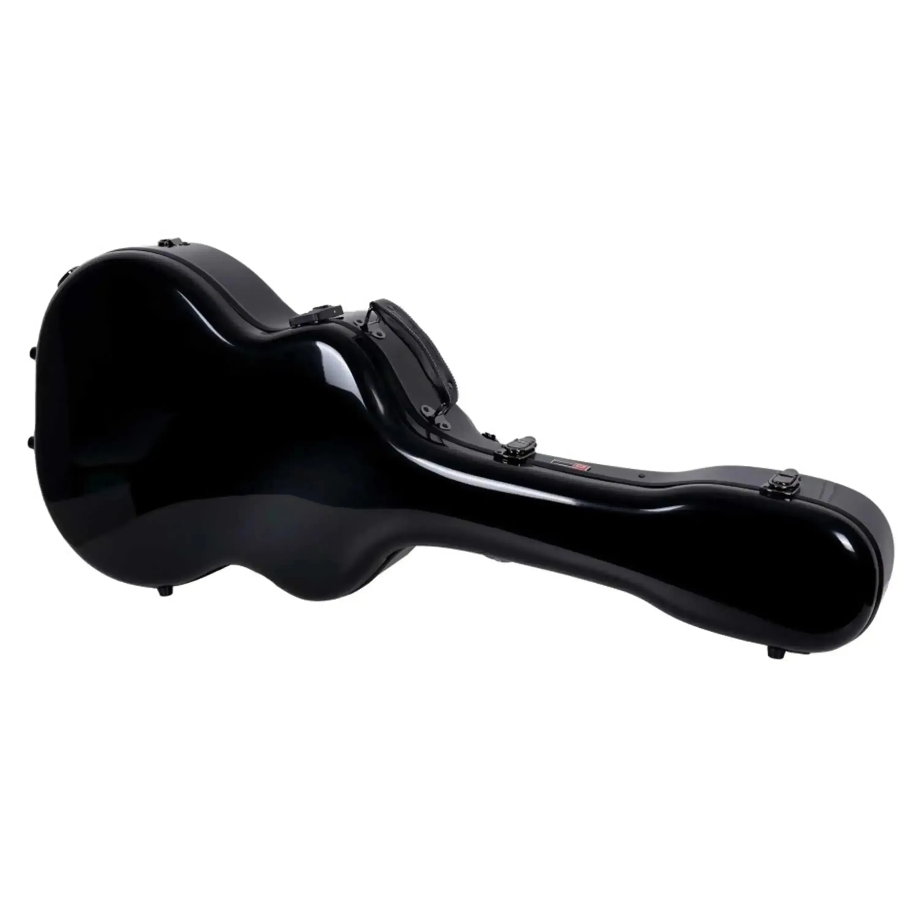 Crossrock CRF2021OMBK Acoustic Guitar Fiberglass Case for Martin OM/000 Guitar - Black