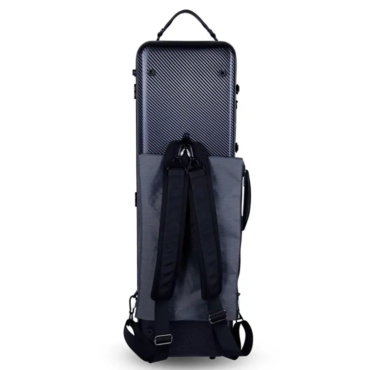 Crossrock CRF4020OV Polycarbonate Oblong Flight 4/4 Violin Case - Black - Image 2