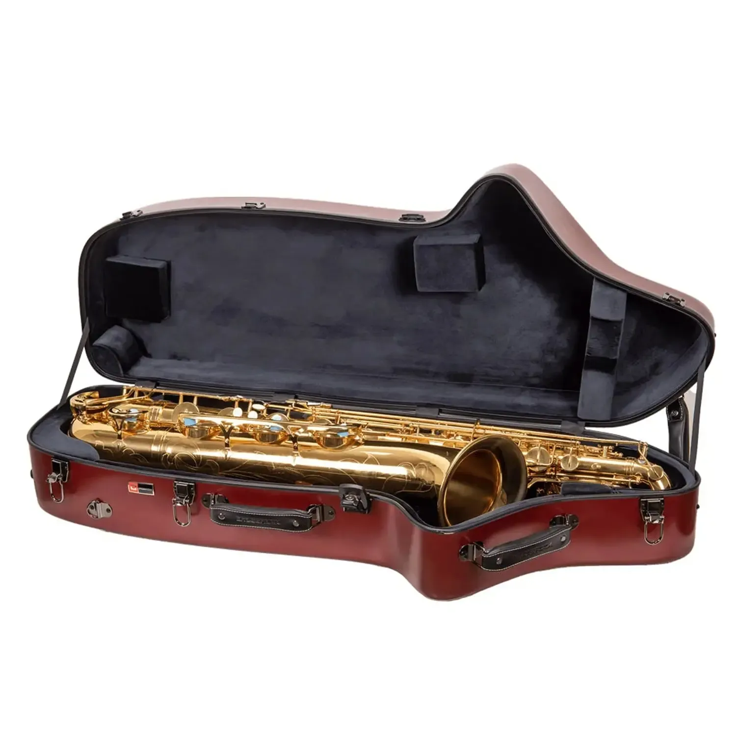 Crossrock CRF4050BS Polycarbon Baritone Saxophone Case - Red - Image 5