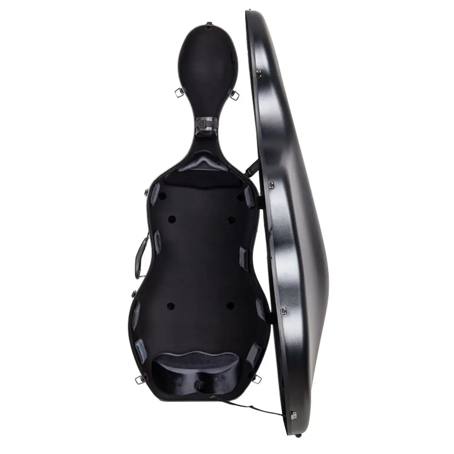 Crossrock CRF4050CEF Polycarbonate 4/4 Cello Case - Black - Image 3