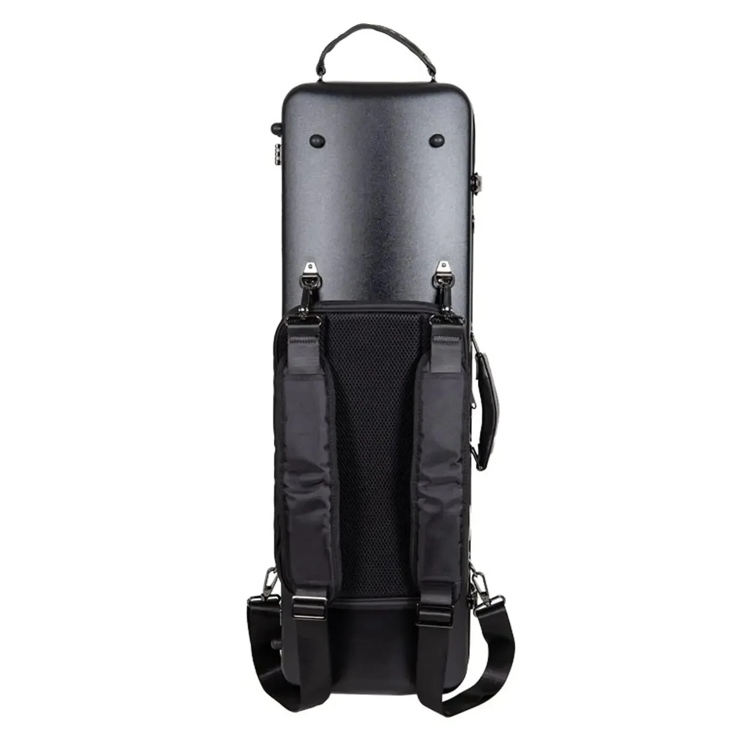 Crossrock CRF4050VF-R Polycarbonate Oblong Flight 4/4 Violin Case - Black - Image 2