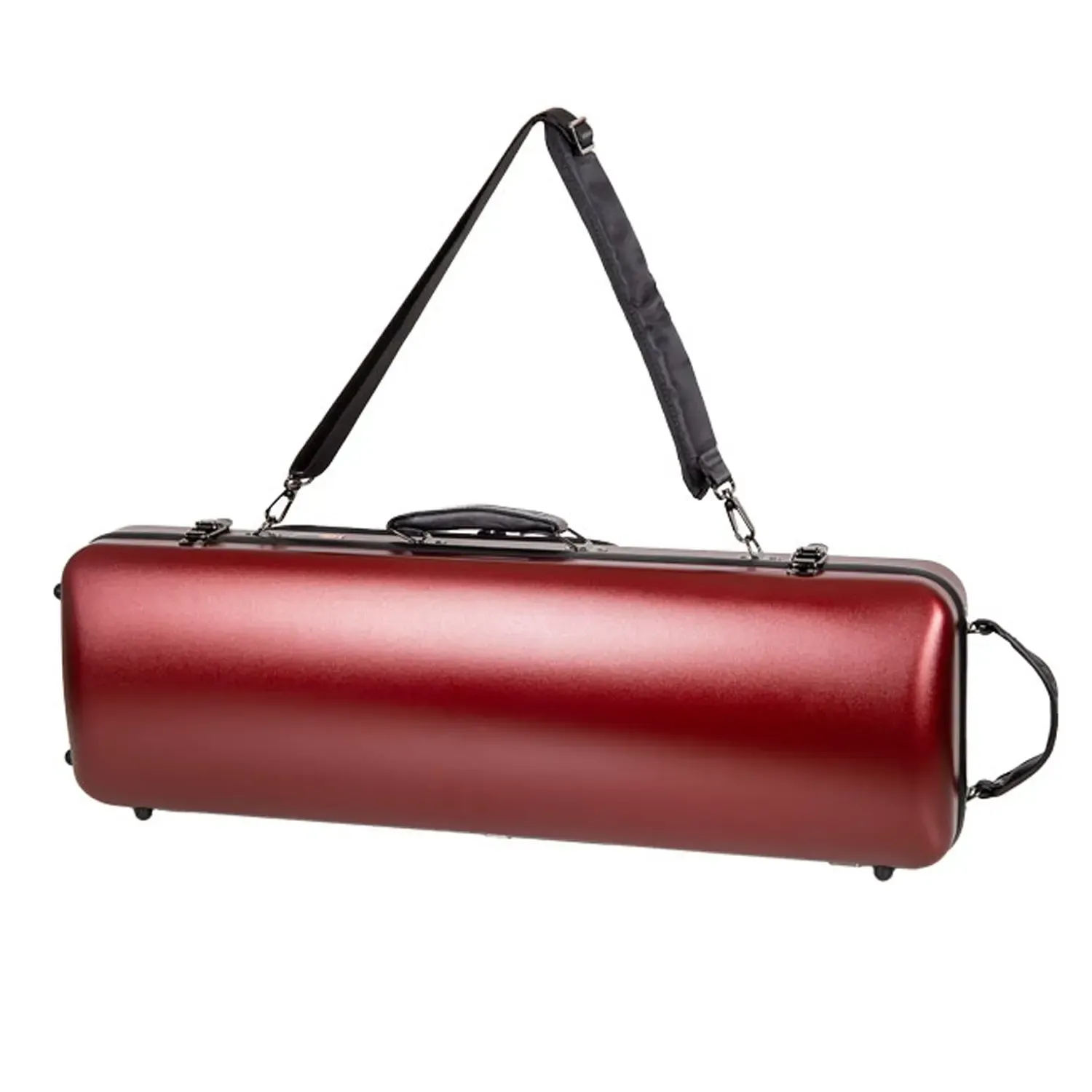 Crossrock CRF4050VF-R Polycarbonate Oblong Flight 4/4 Violin Case - Red - Image 4