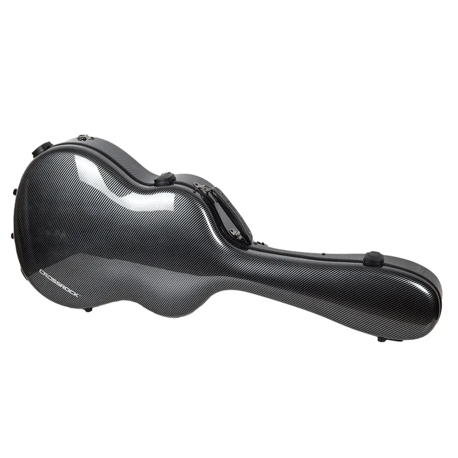 Crossrock CRF5030C Ultra-Light Fiberglass Flamenco Classical Guitar Case - Black - Image 3