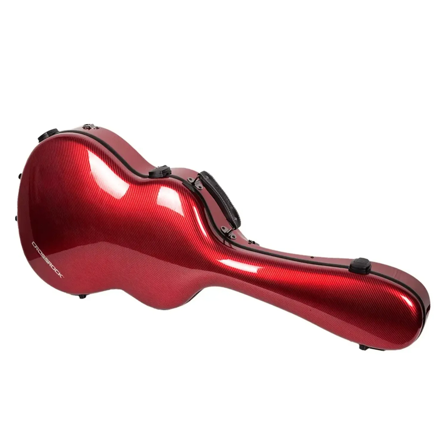 Crossrock CRF5030C Ultra-Light Fiberglass Flamenco Classical Guitar Case - Red - Image 3