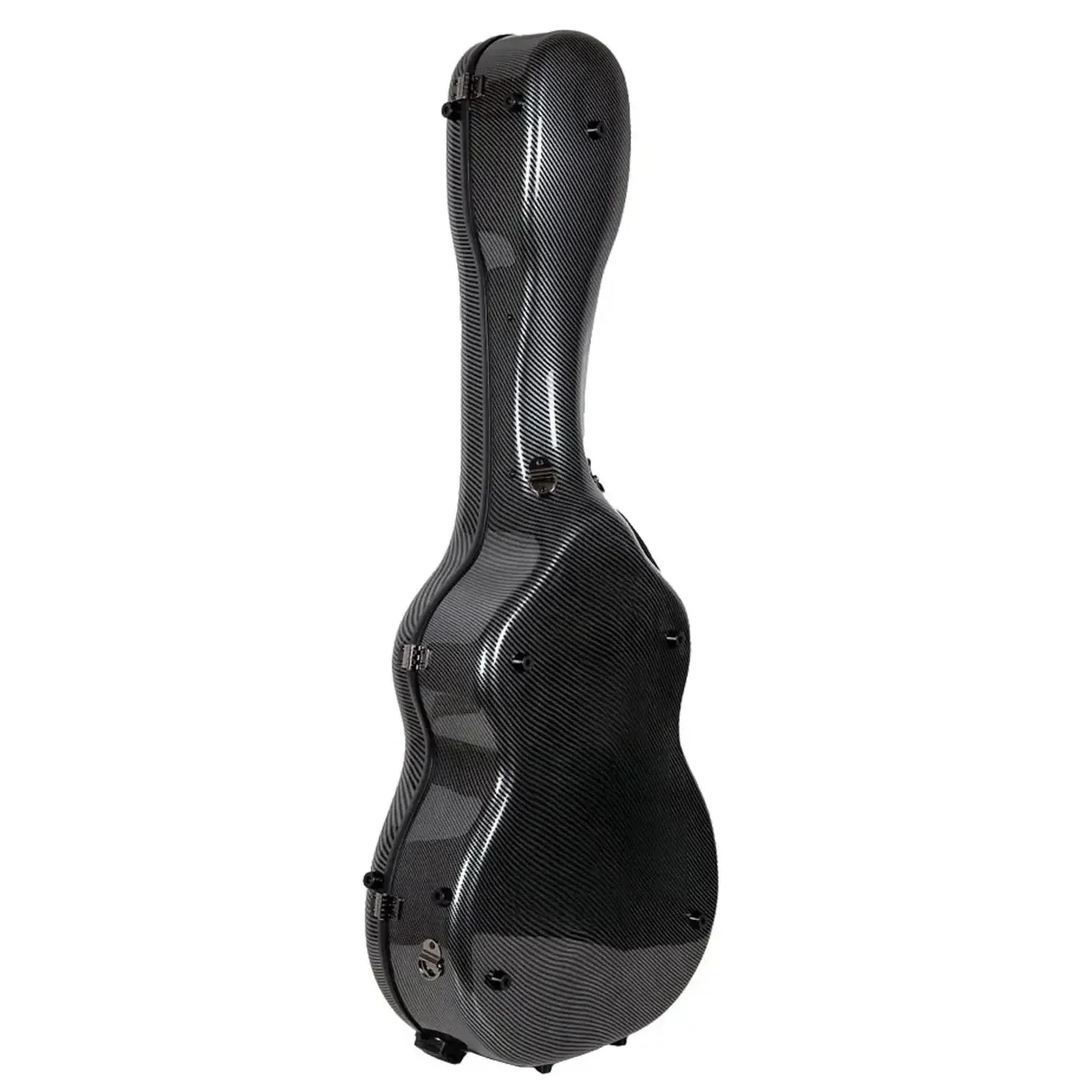 Crossrock CRF5030OM Ultra-light Fiberglass OM/000 Acoustic Guitar Case - Black - Image 2