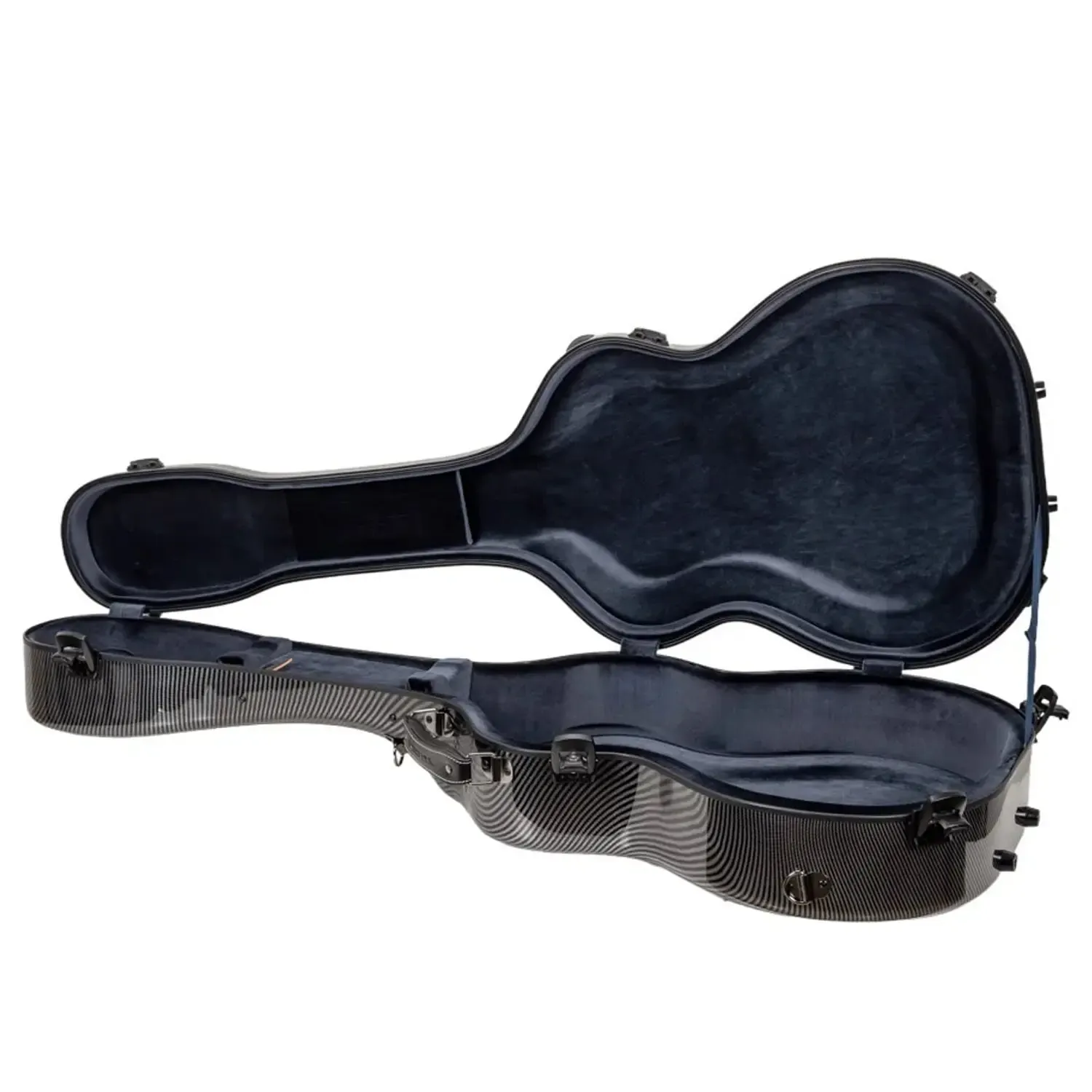 Crossrock CRF5030OM Ultra-light Fiberglass OM/000 Acoustic Guitar Case - Black - Image 4