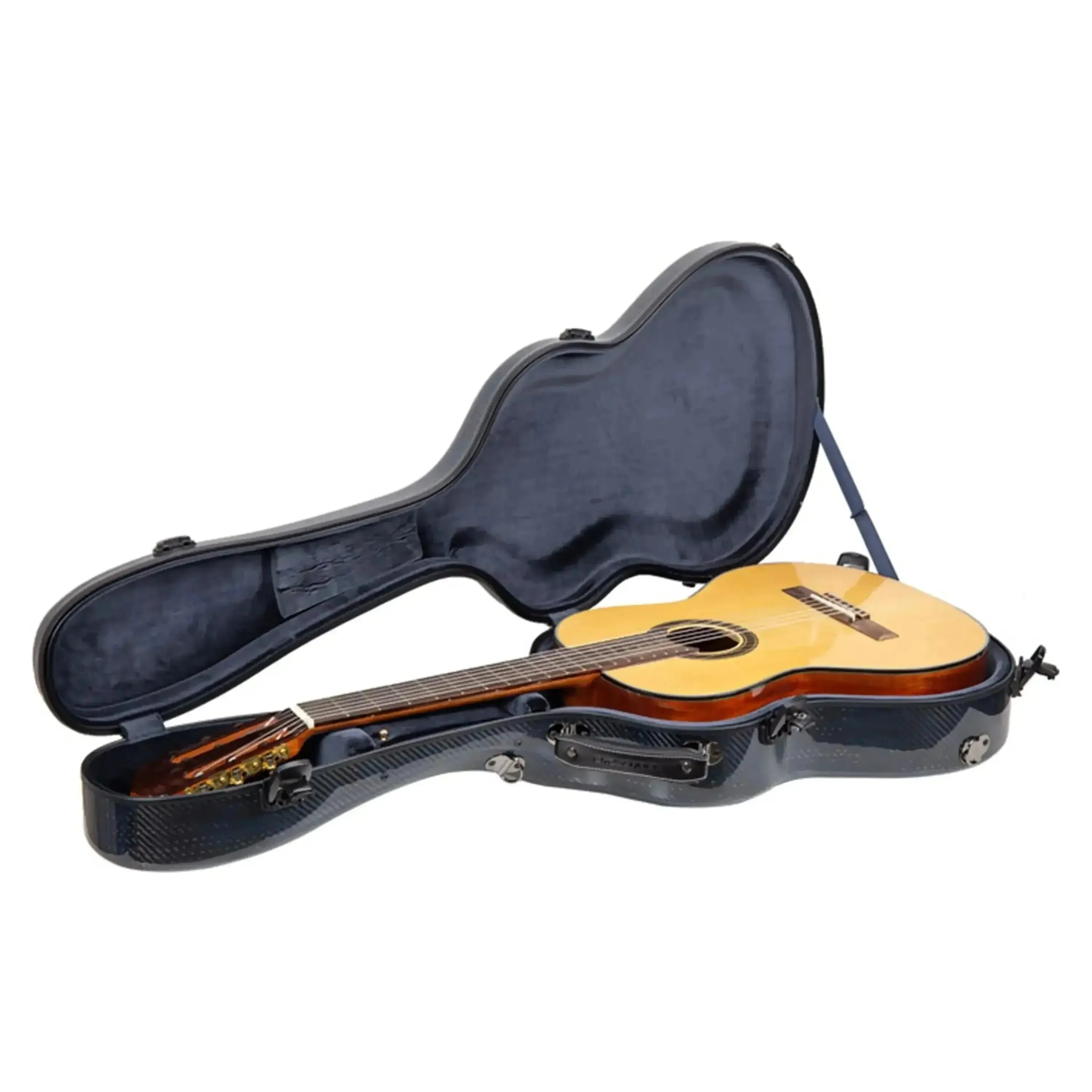 Crossrock CRF6030CBT Air Carbon 4/4 Classical Guitar Case - Blue Tweed - Image 2