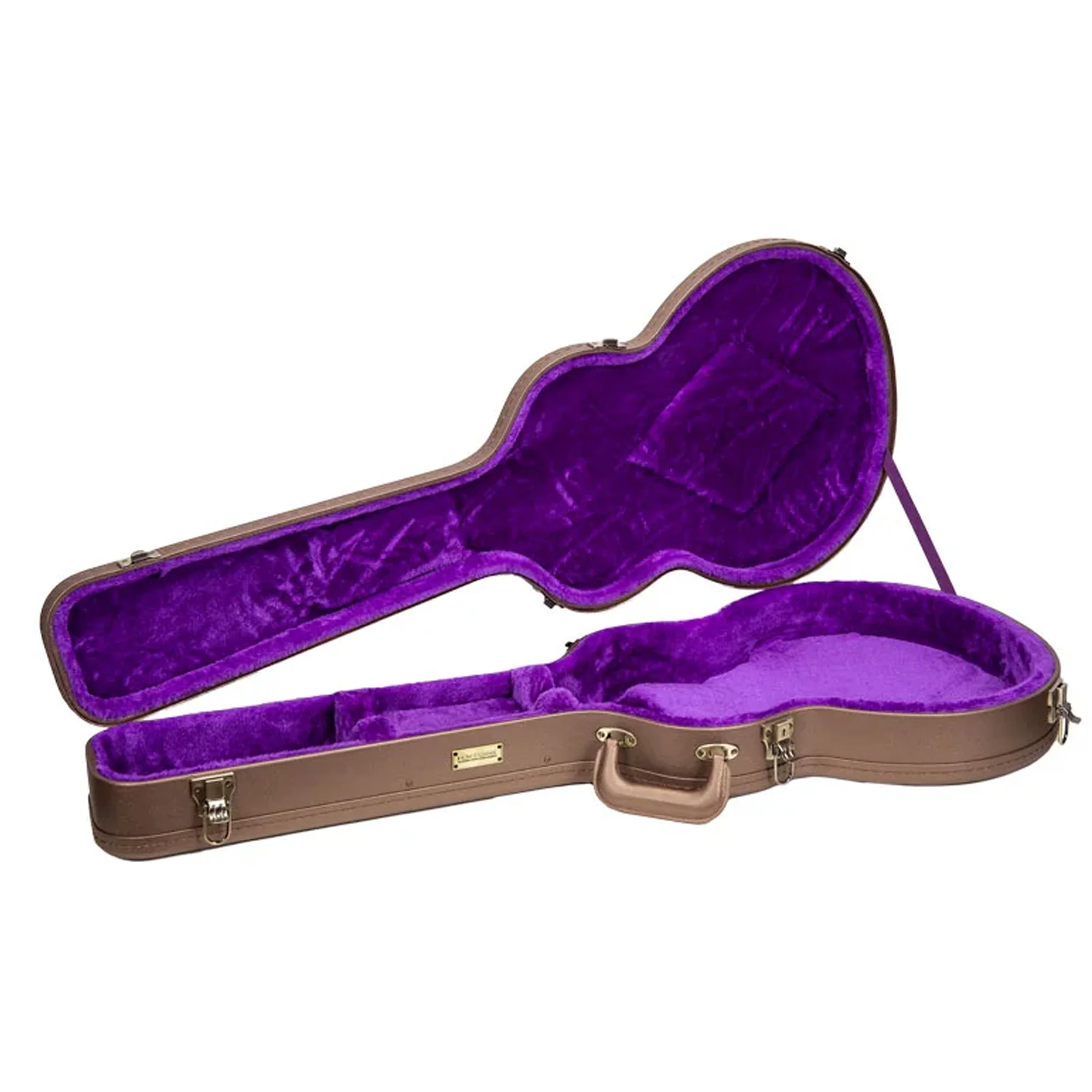 Crossrock CRW520SA 335 Semi-Hollow Style Electric Guitar Case - Chocolate-Brown - Image 3