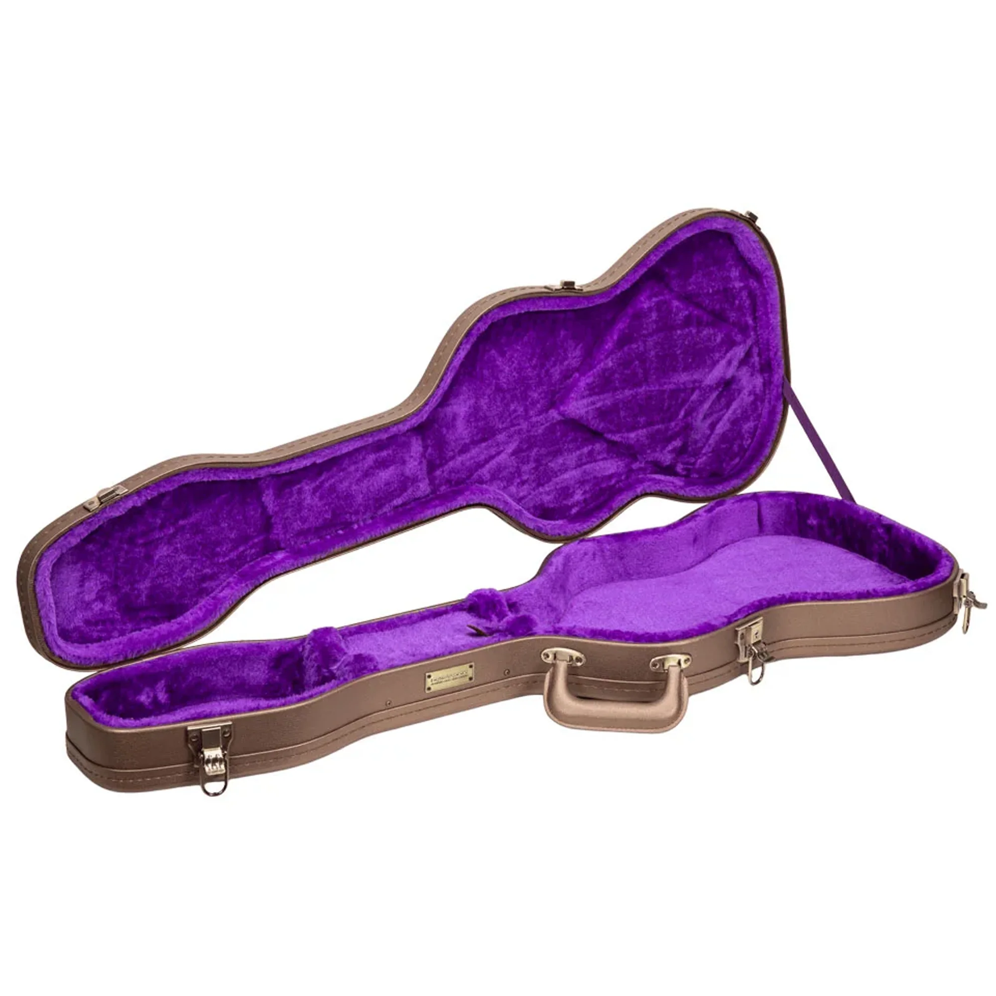 Crossrock CRW520ST Telecaster/Stratocaster Style Electric Guitar Case - Chocolate-Brown - Image 2