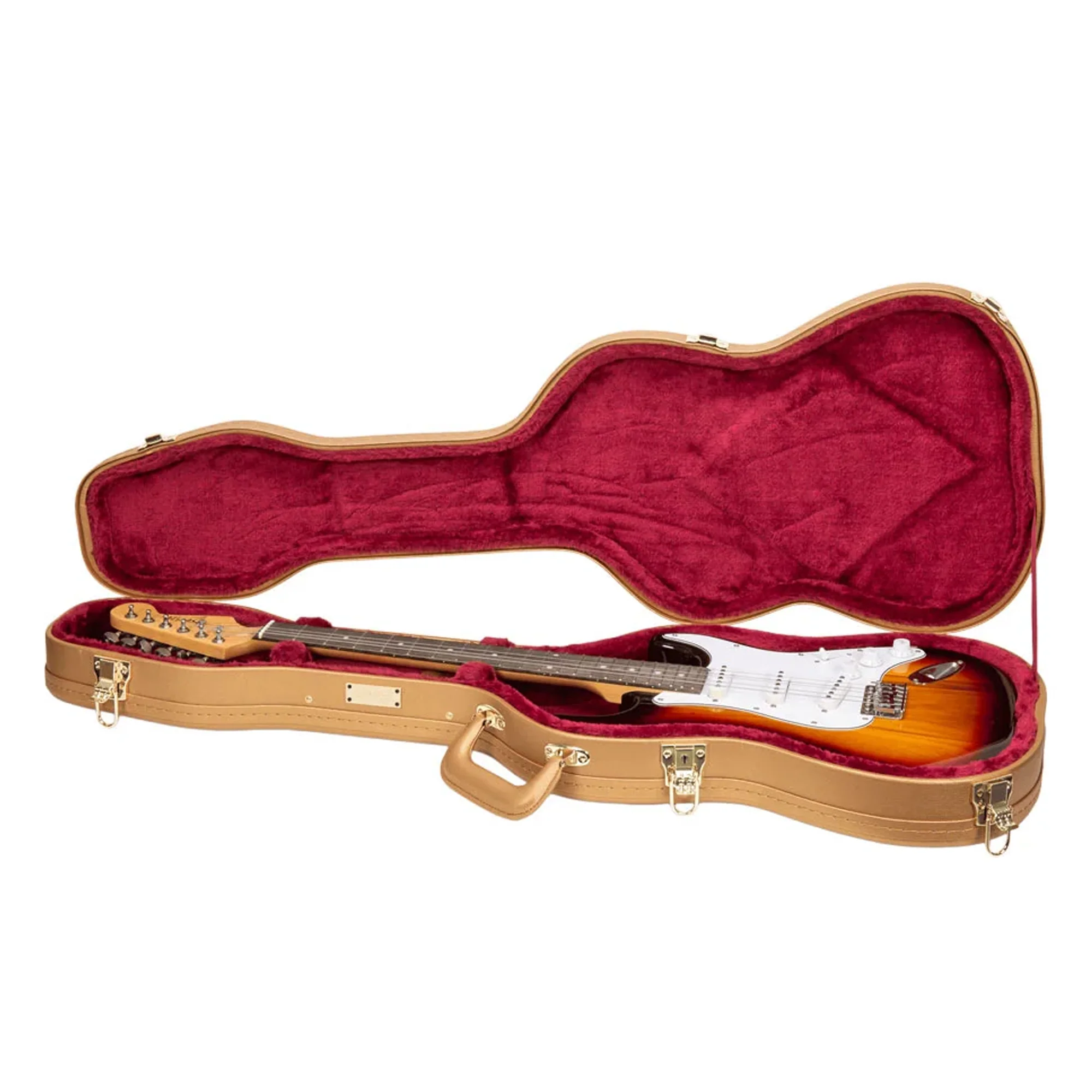 Crossrock CRW520ST Telecaster/Stratocaster Style Electric Guitar Case - Luxury-Gold - Image 3