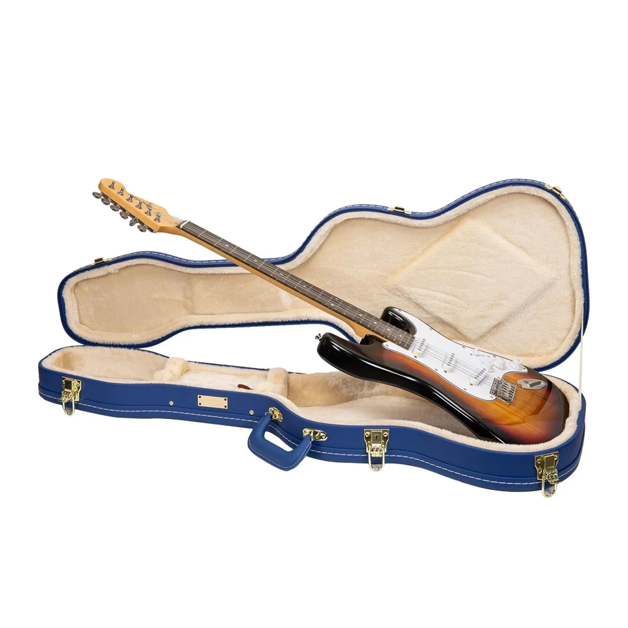 Crossrock CRW520ST Telecaster/Stratocaster Style Electric Guitar Case - Vibrant-Blue - Image 3