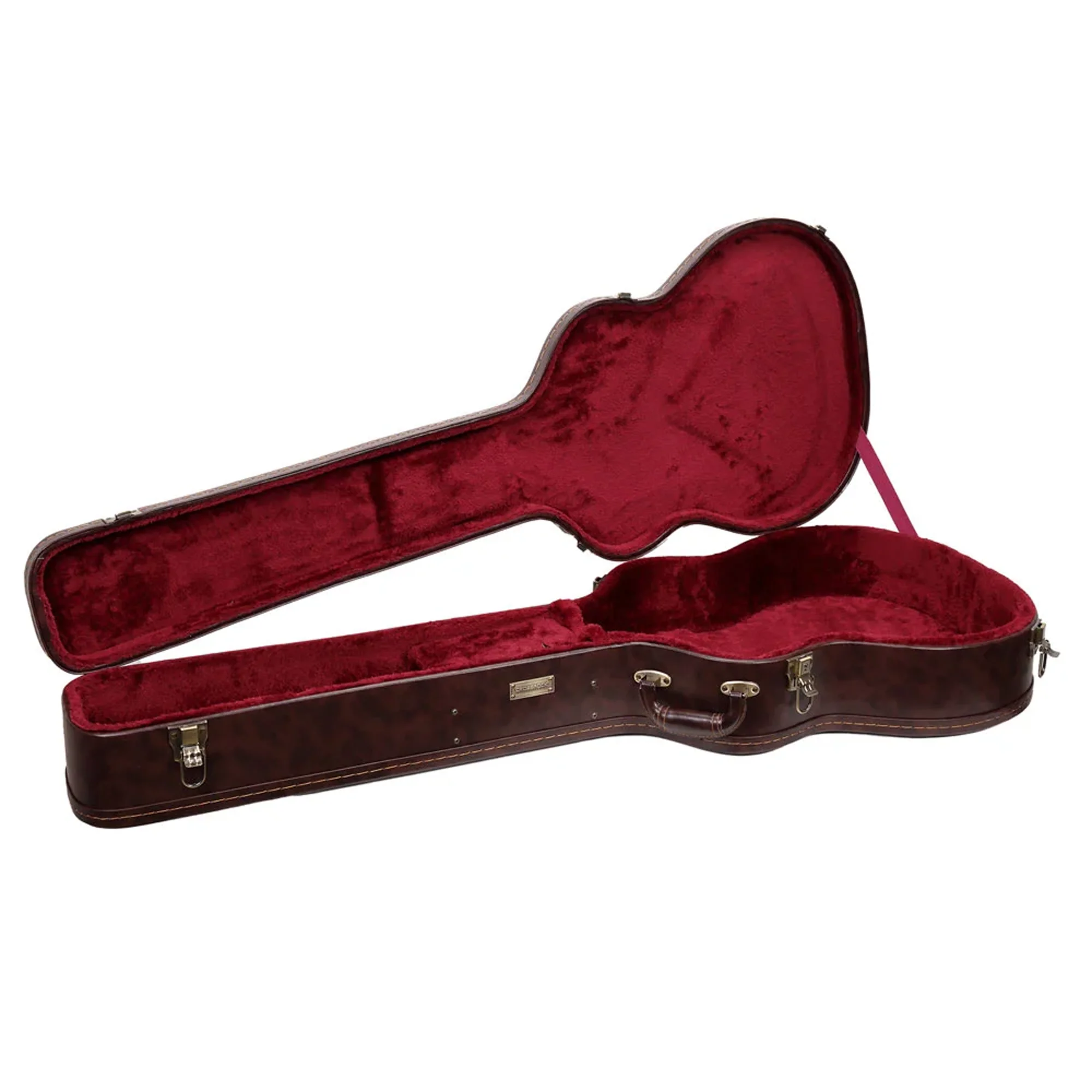 Crossrock CRW620AB Archtop Wood Acoustic Bass Guitar Case - Brown - Image 3