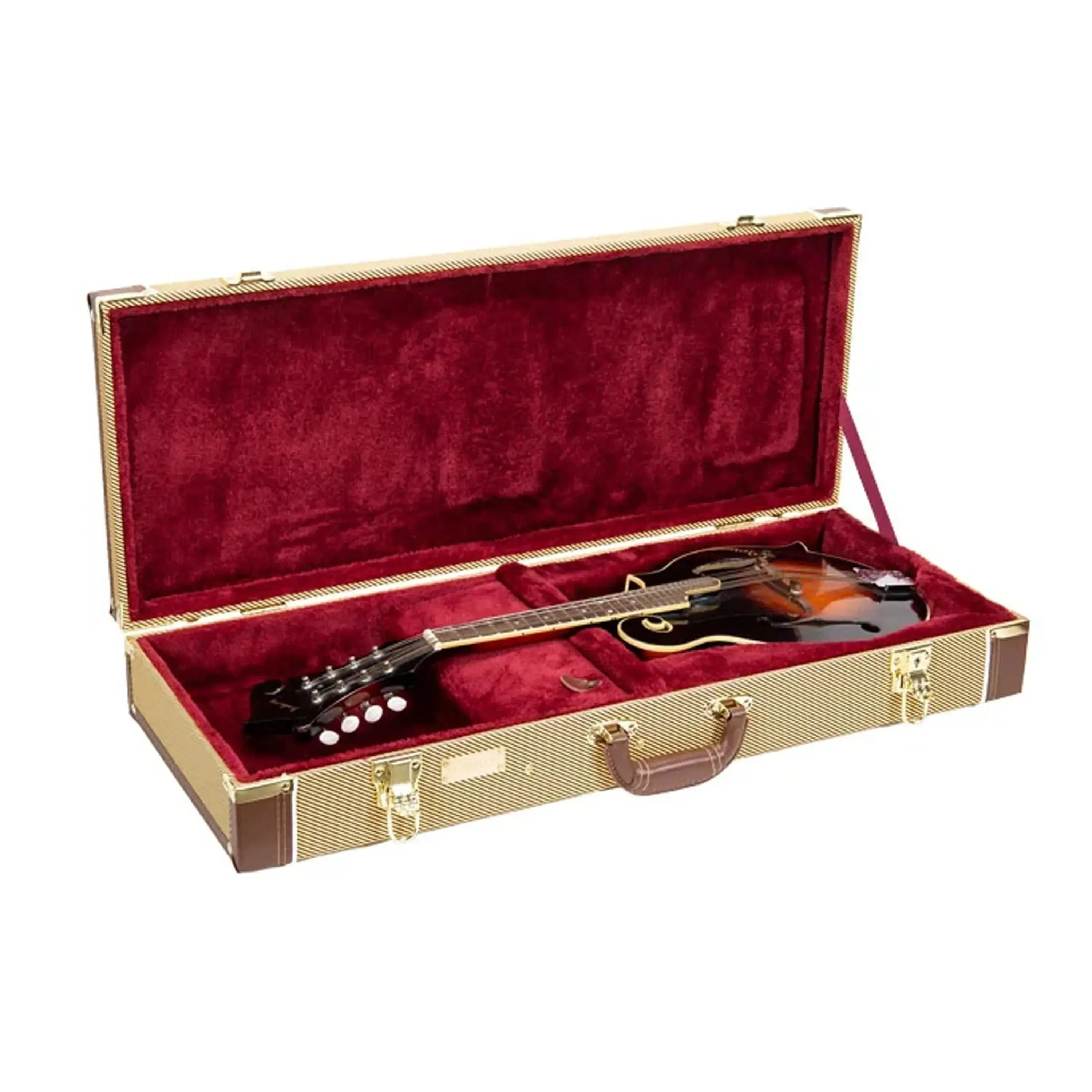 Crossrock CRW620MF-R F-Body Rectangular Mandolin Case - Tweed - Image 3