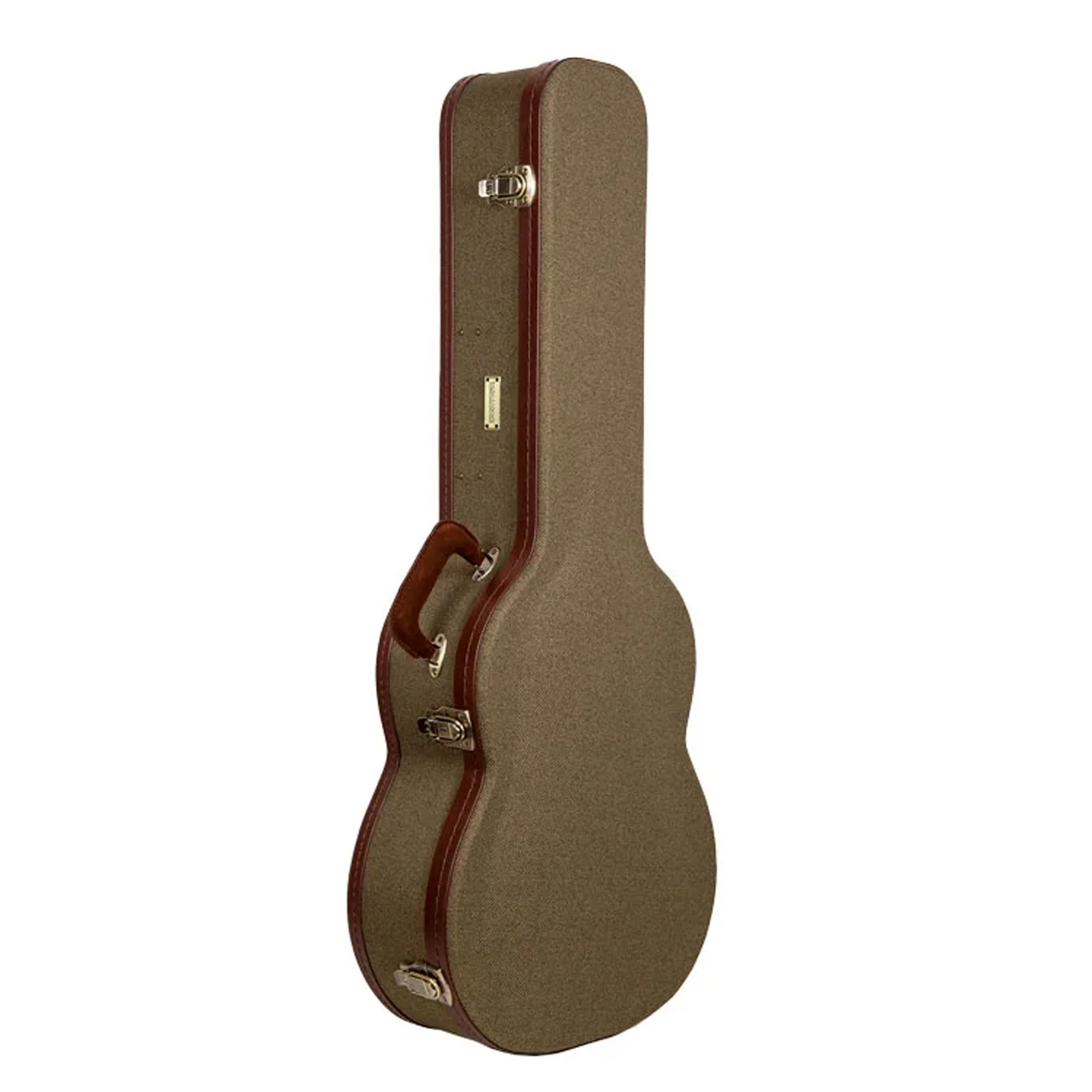 Crossrock CRW720C Vintage Wooden Classical Guitar Case - Olive-Green