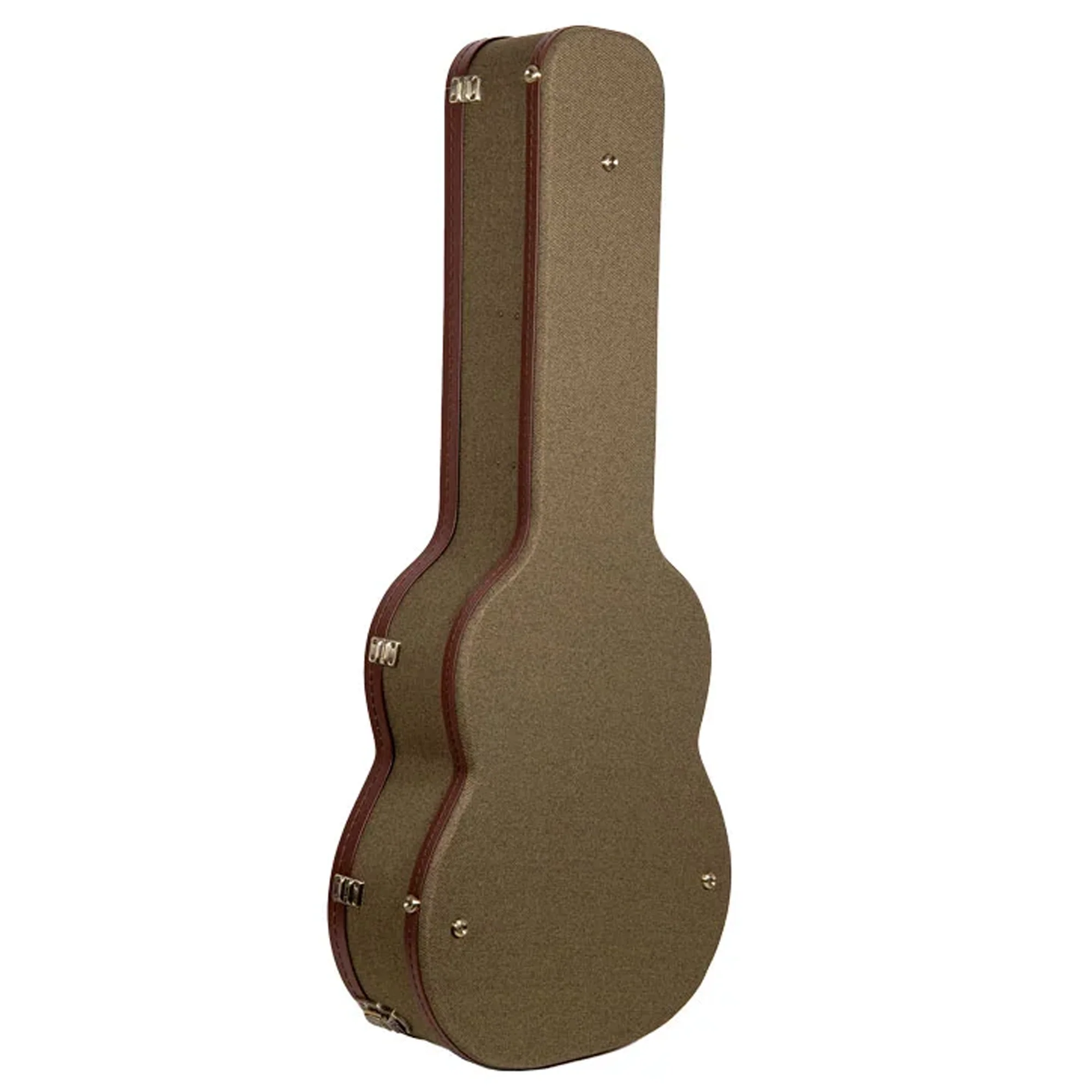 Crossrock CRW720C Vintage Wooden Classical Guitar Case - Olive-Green - Image 2