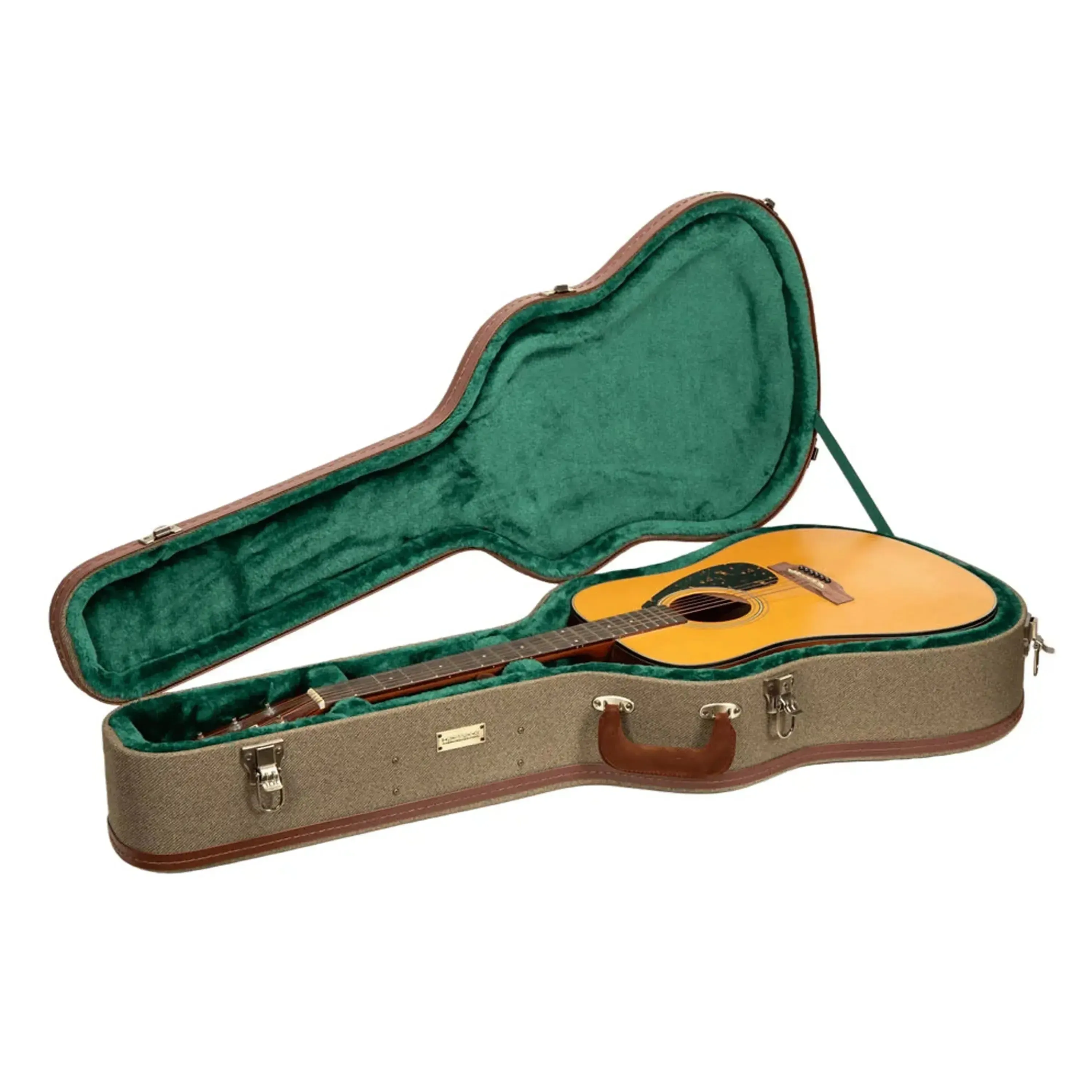 Crossrock CRW720D28 Wood Master Series Dreadnought Guitar Case - Olive-Green - Image 4
