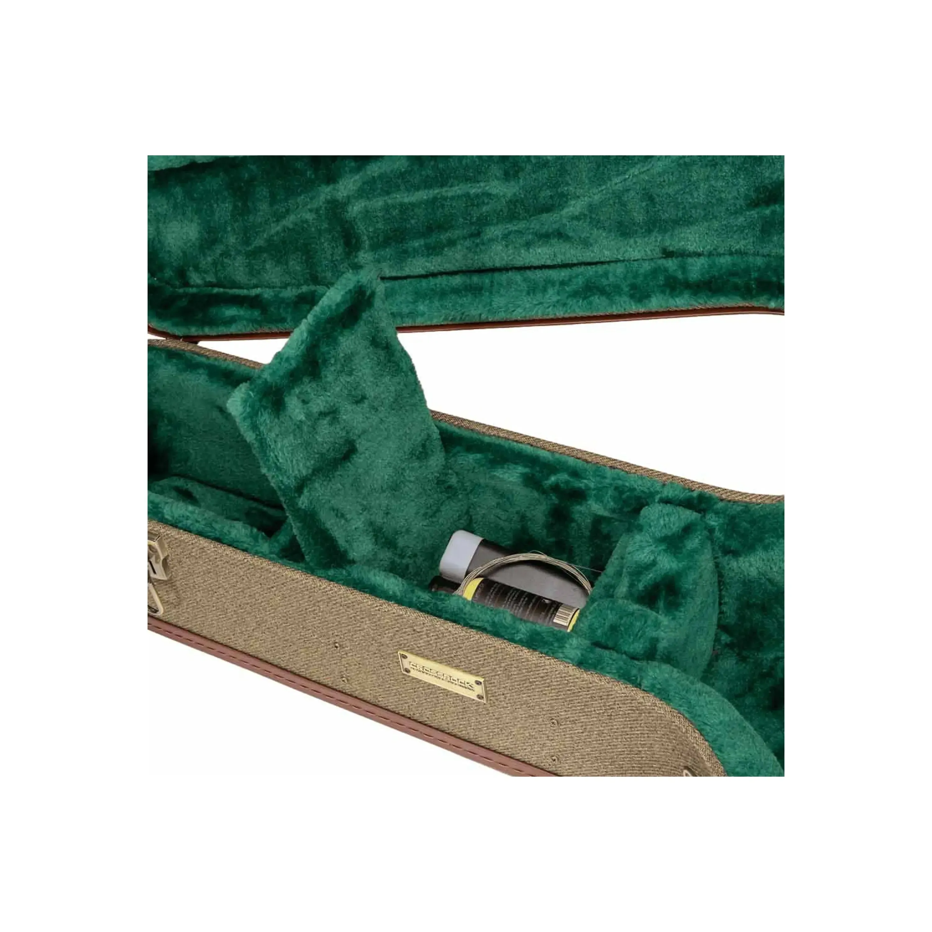 Crossrock CRW720D28 Wood Master Series Dreadnought Guitar Case - Olive-Green - Image 5