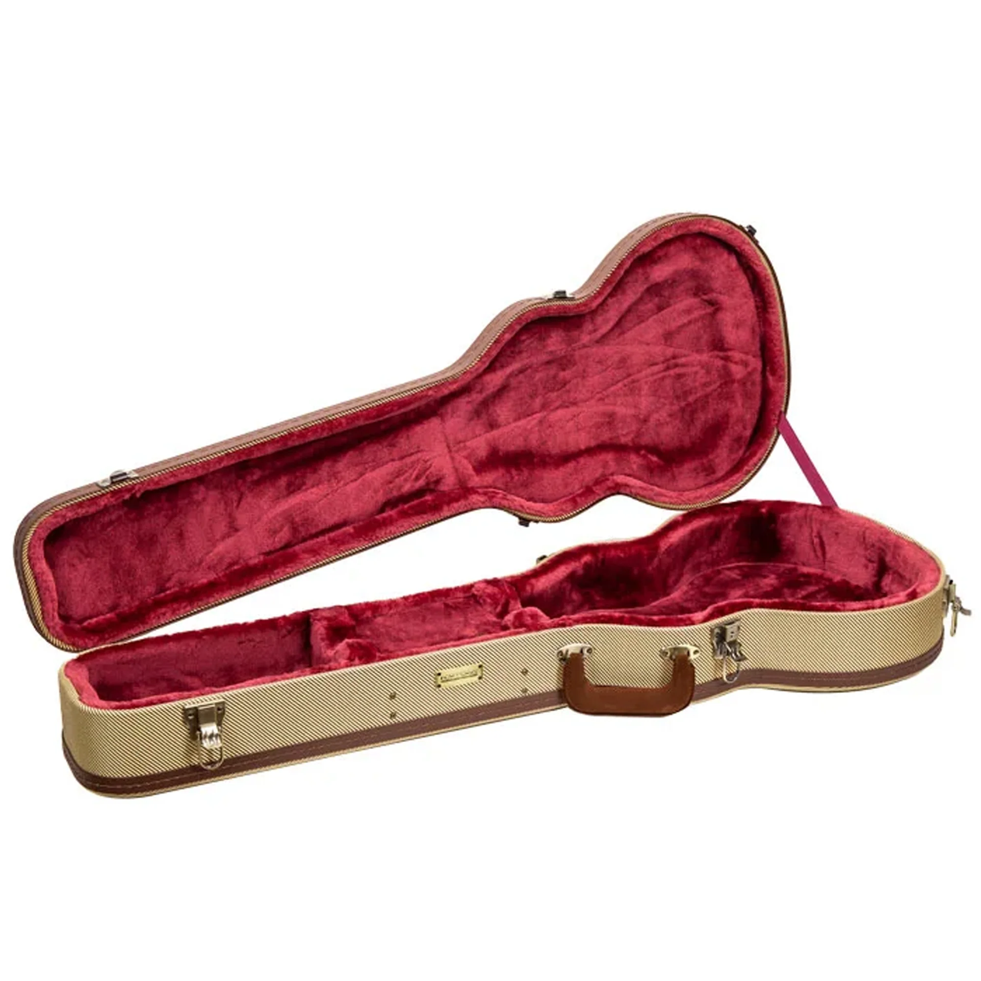 Crossrock CRW720L Les Paul Style Vintage Electric Guitar Case - Fabric-Tweed - Image 3