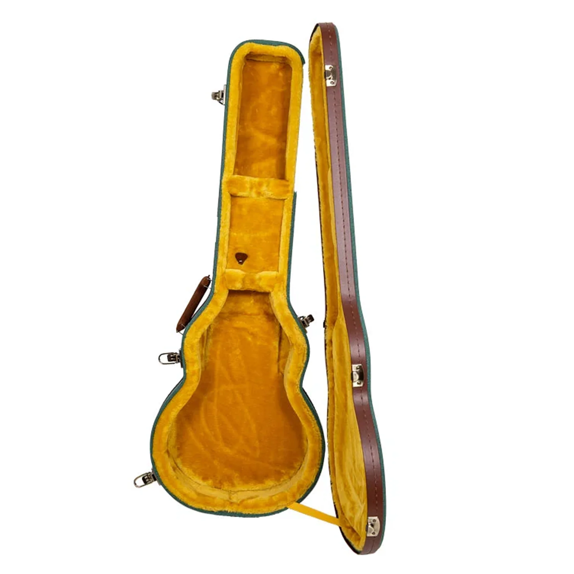 Crossrock CRW720L Les Paul Style Vintage Electric Guitar Case - Malachite-Blue - Image 3
