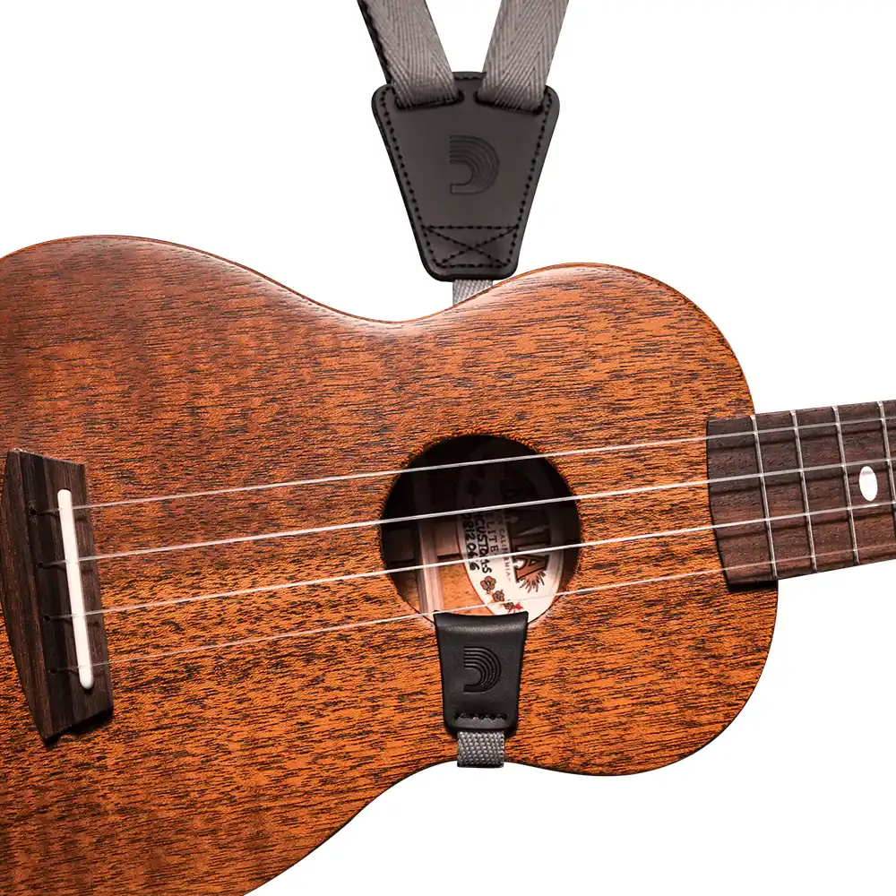 D'Addario Eco-Comfort Ukulele Strap Stone Color (No Drilling Required) - Image 2