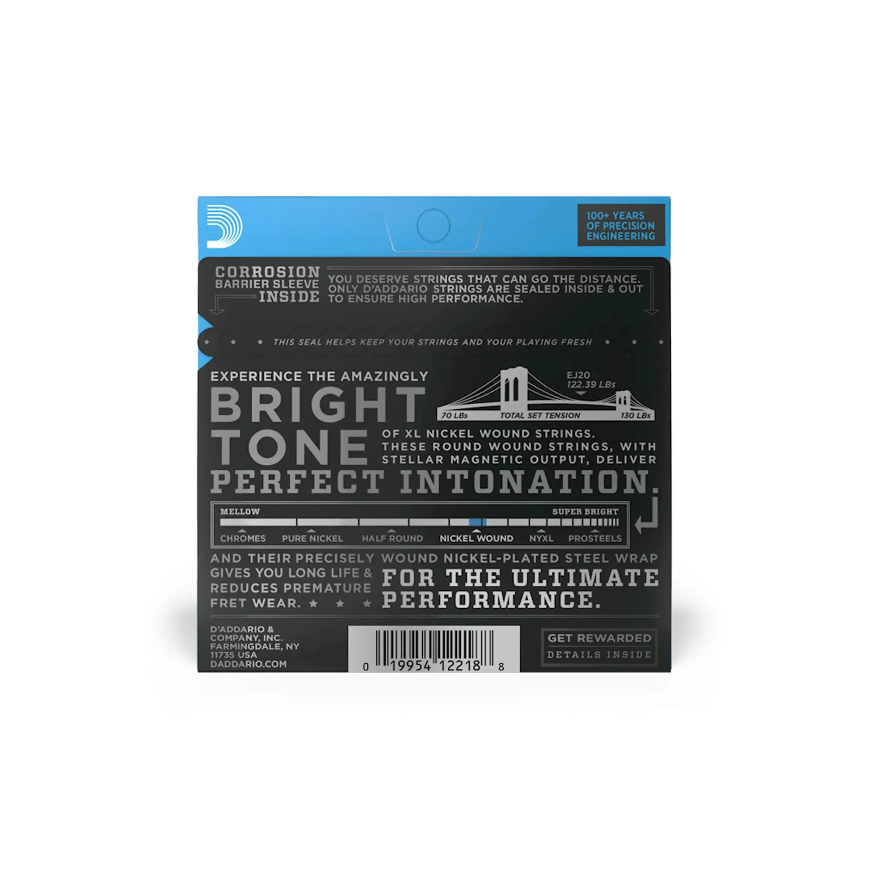 D'Addario EJ20 Jazz Electric Guitar Strings Extra Light - .010-.049 - Image 2