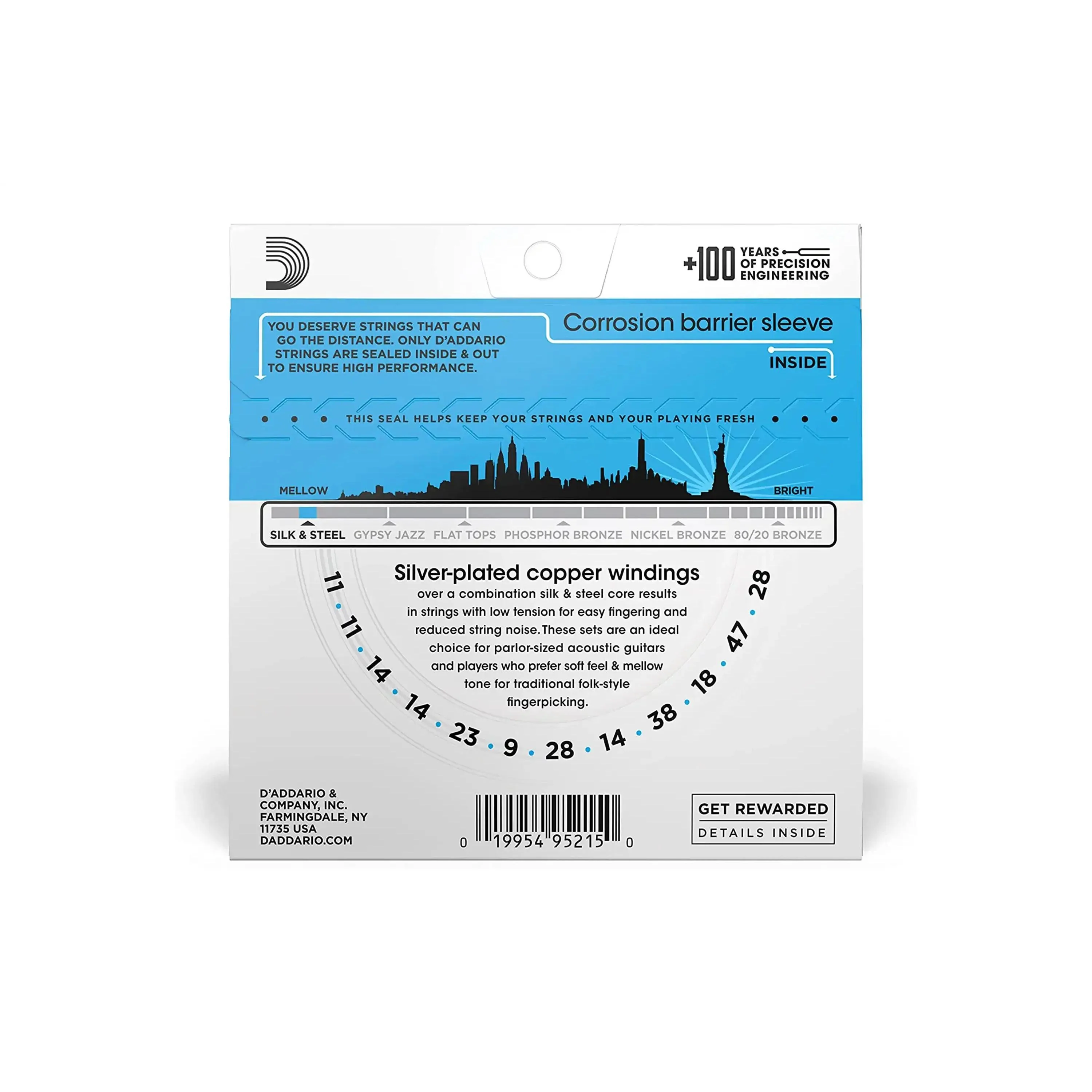 D'Addario EJ35 Silk & Steel 12-String Acoustic Guitar Strings - Light .011-.047 - Image 2