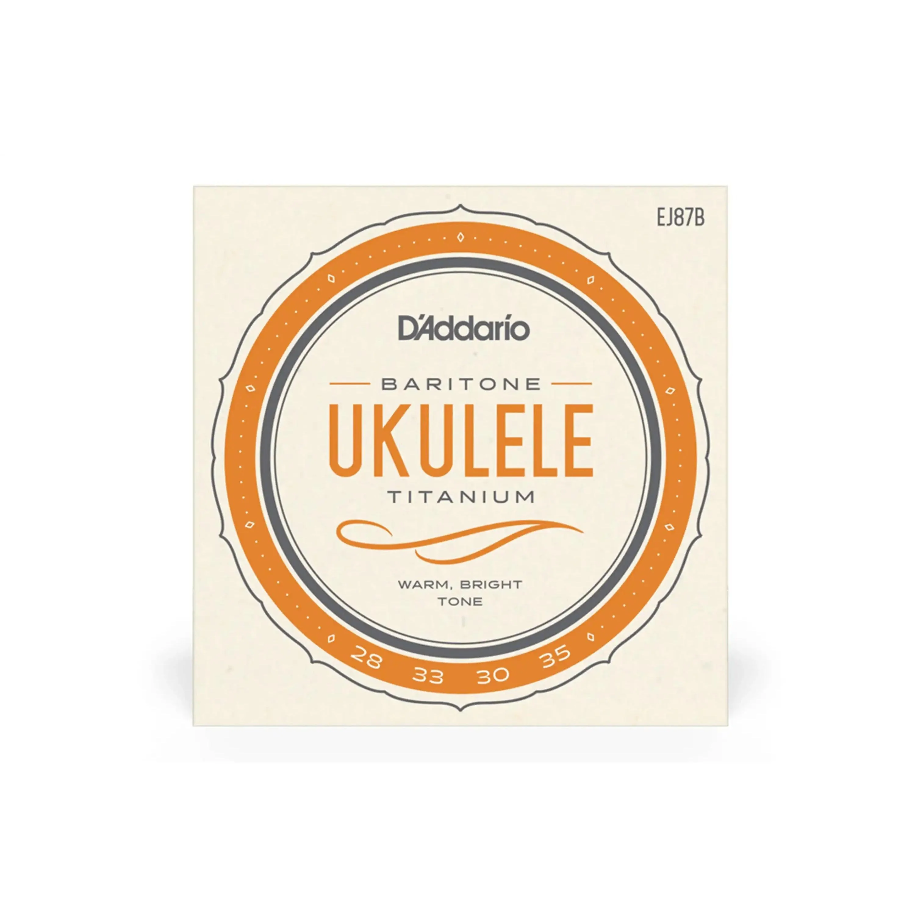 D'Addario EJ87B Titanium Baritone Ukulele Strings (D-G-B-E Tuning) - WOUND D & G