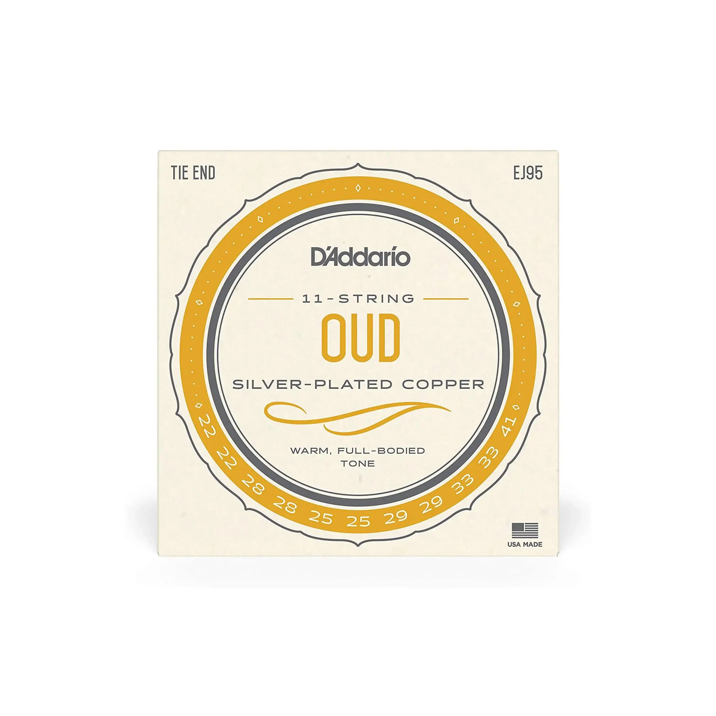 D'Addario EJ95 Silver Plated Copper 11-String Oud Strings - .022-.041