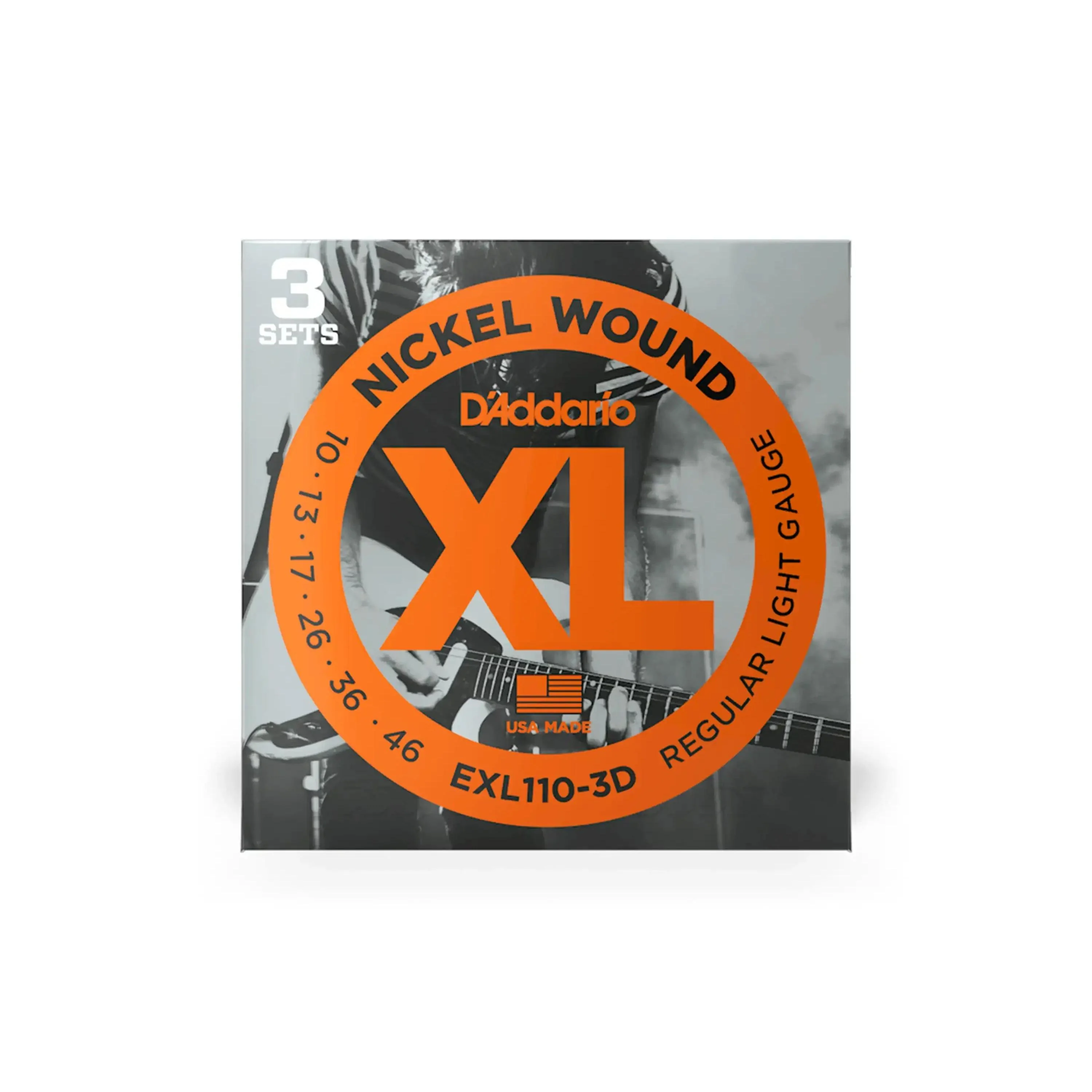 D'Addario EXL110-3D Electric Guitar Strings 3-Pack - Regular Light .010-.046